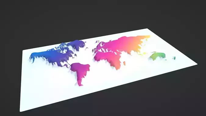World Map Topography