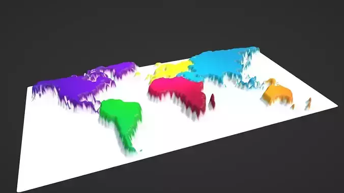 World Map Topography