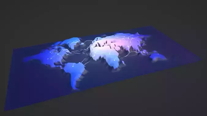 World Map Topography