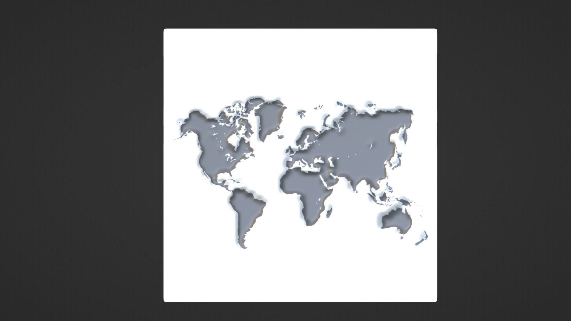 World Map Topography Low-poly 3D model_3