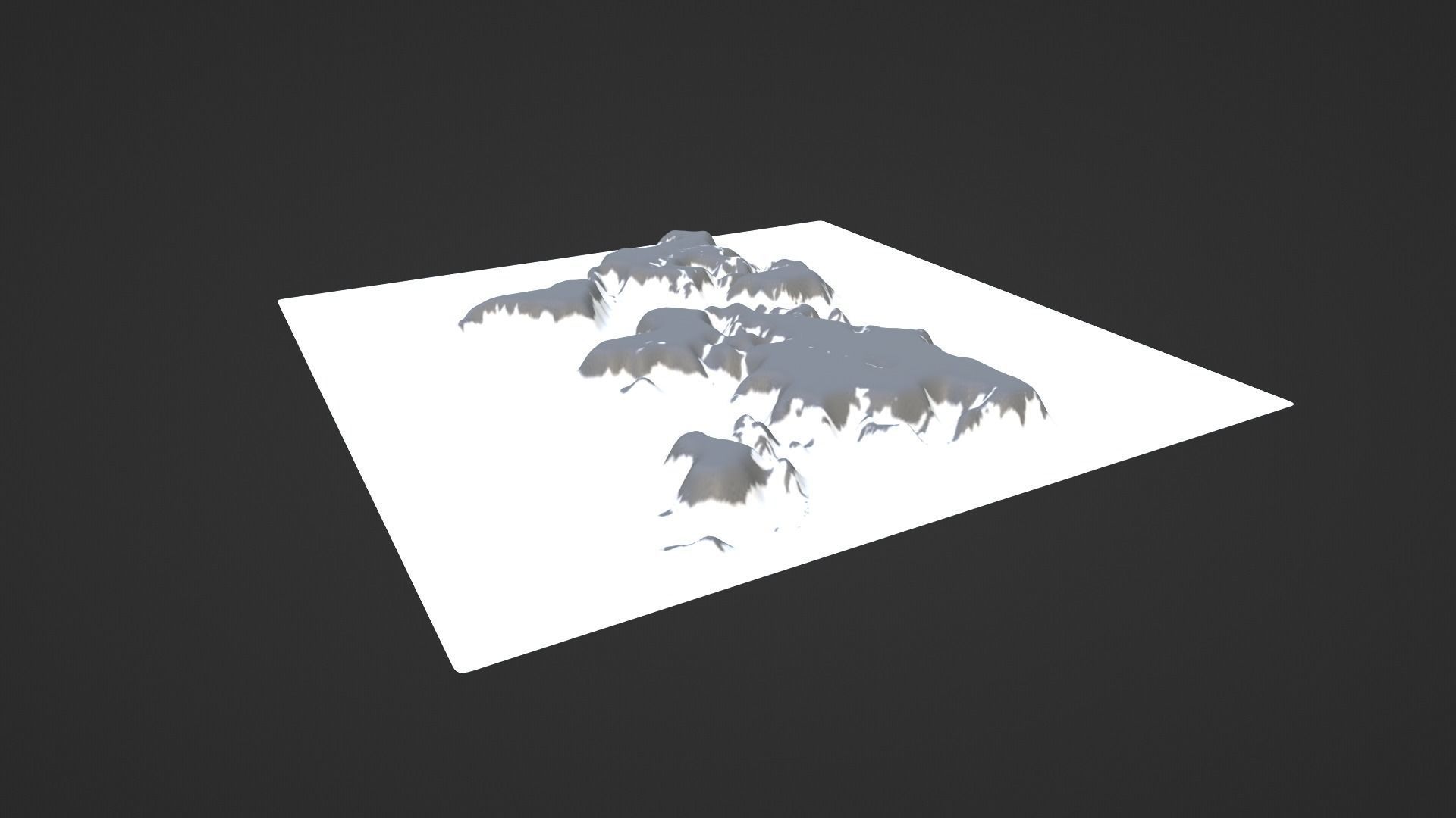 World Map Topography Low-poly 3D model_5