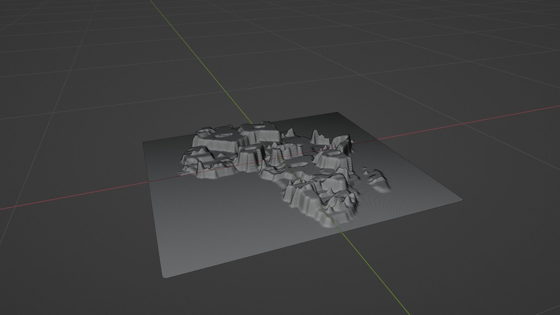 Africa Map Topography Low-poly 3D model_8