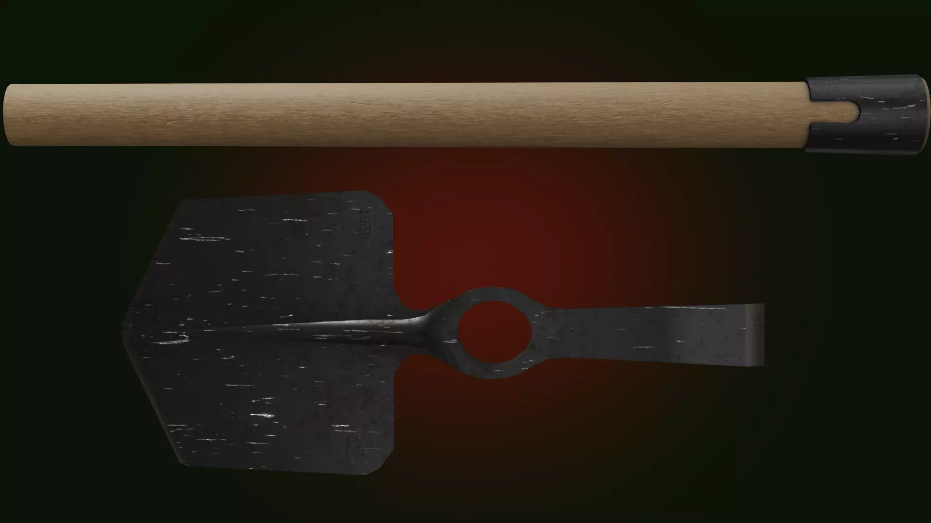 Implement Entrenching Pattern 1937 Low-poly 3D model Low-poly 3D model_0