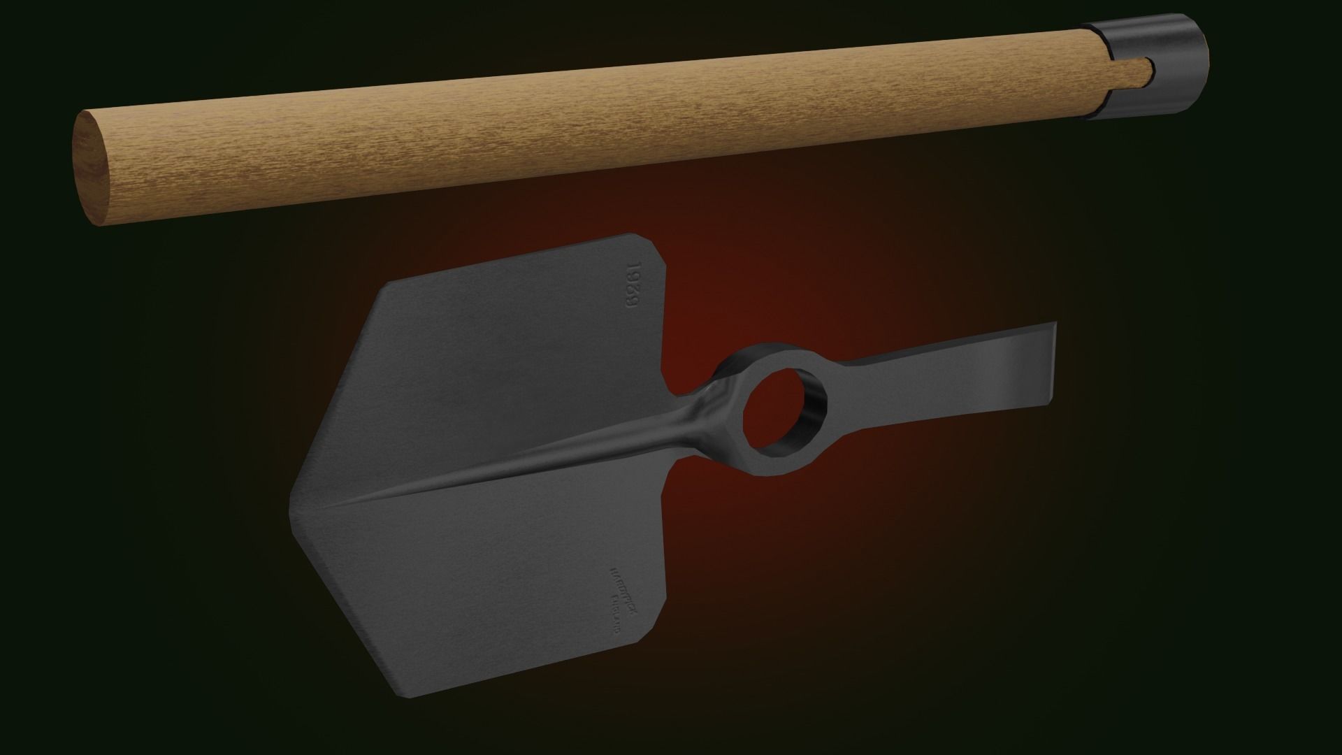 Implement Entrenching Pattern 1937 Low-poly 3D model Low-poly 3D model_3