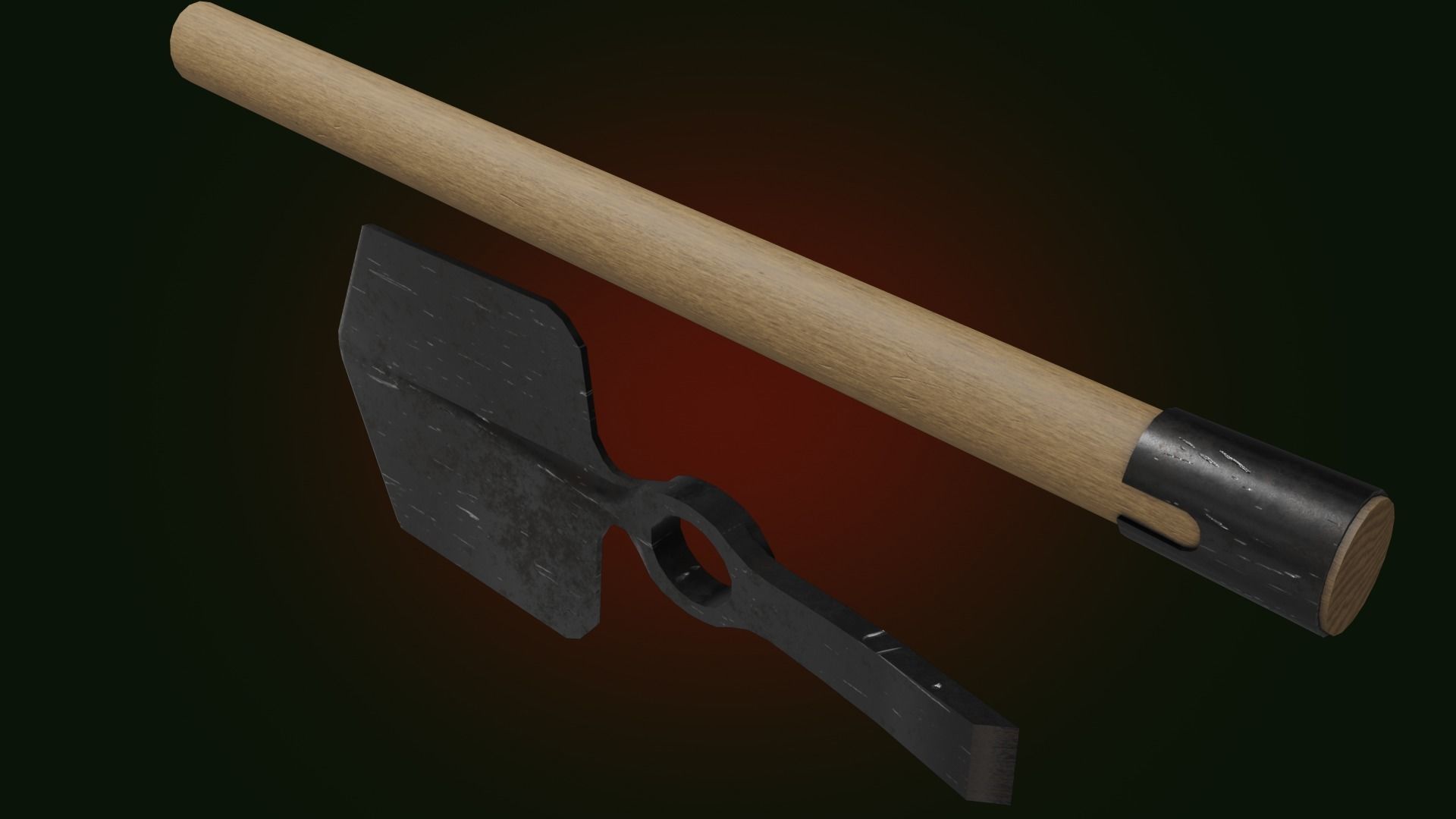 Implement Entrenching Pattern 1937 Low-poly 3D model Low-poly 3D model_6