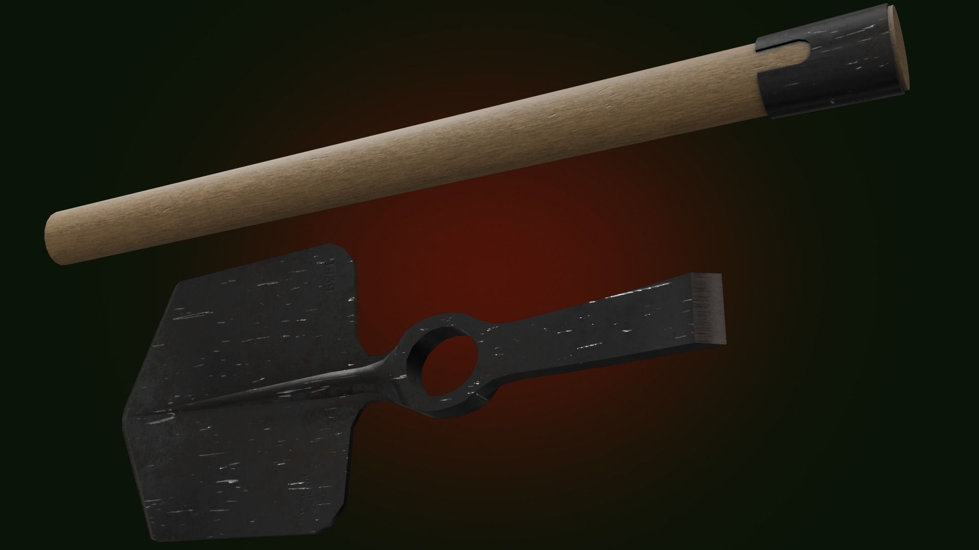 Implement Entrenching Pattern 1937 Low-poly 3D model Low-poly 3D model_4