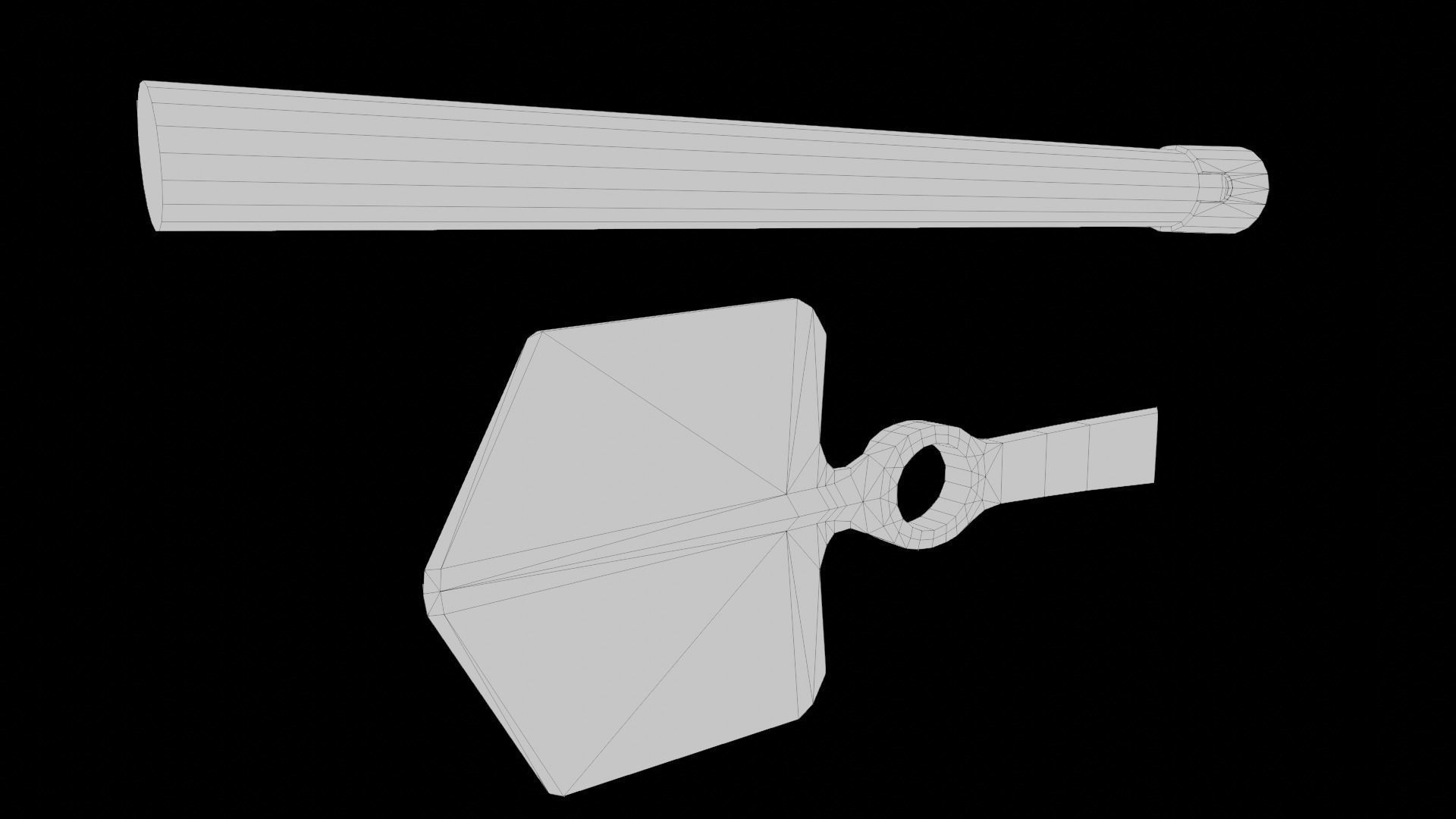 Implement Entrenching Pattern 1937 Low-poly 3D model Low-poly 3D model_9