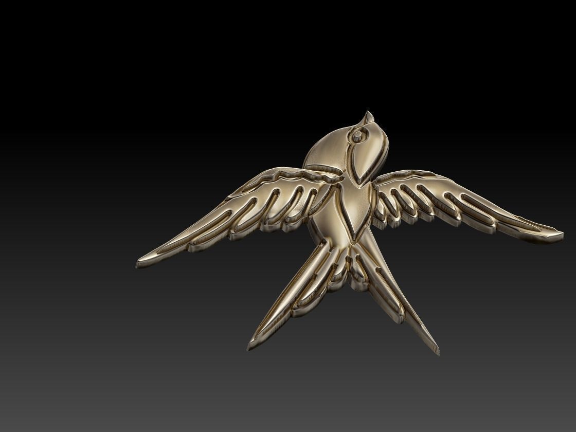 Tattoo Bird 3D print model_4