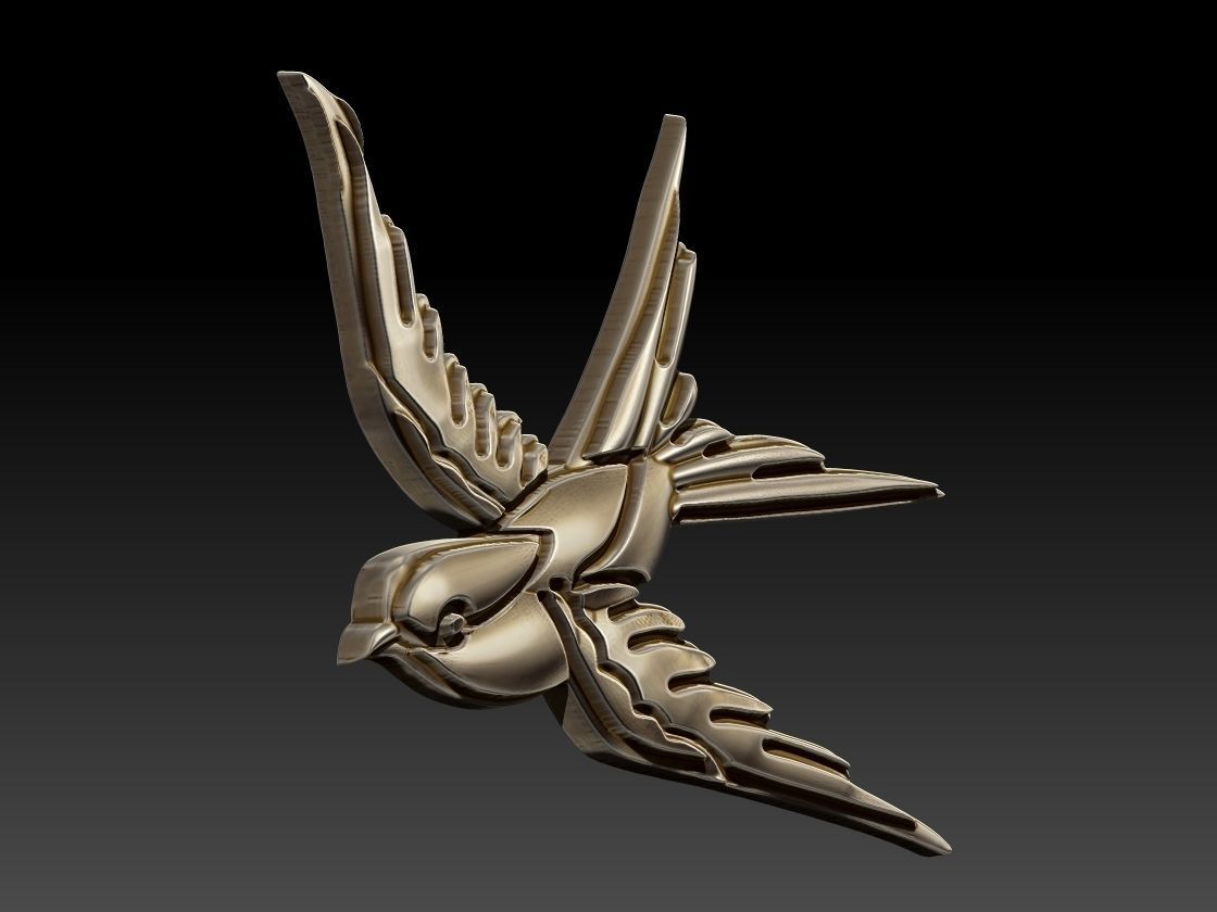 Tattoo Bird 3D print model_1