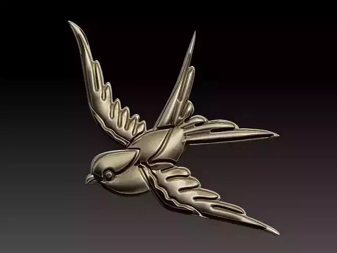 Tattoo Bird 3D print model