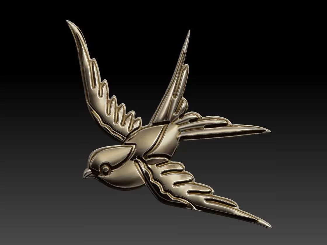 Tattoo Bird 3D print model_0
