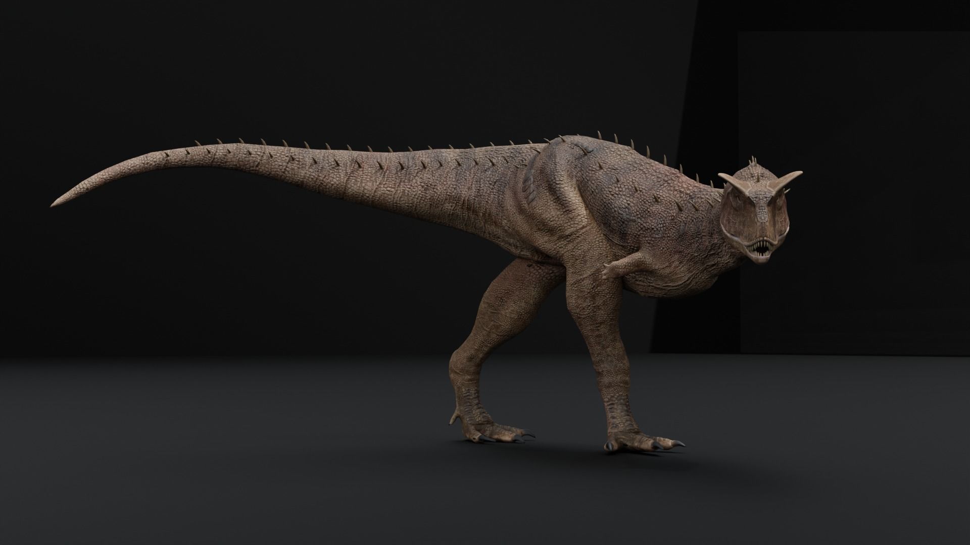 Monster Carnotaurus - Prehistoric Dinosaur Low-poly 3D model_12
