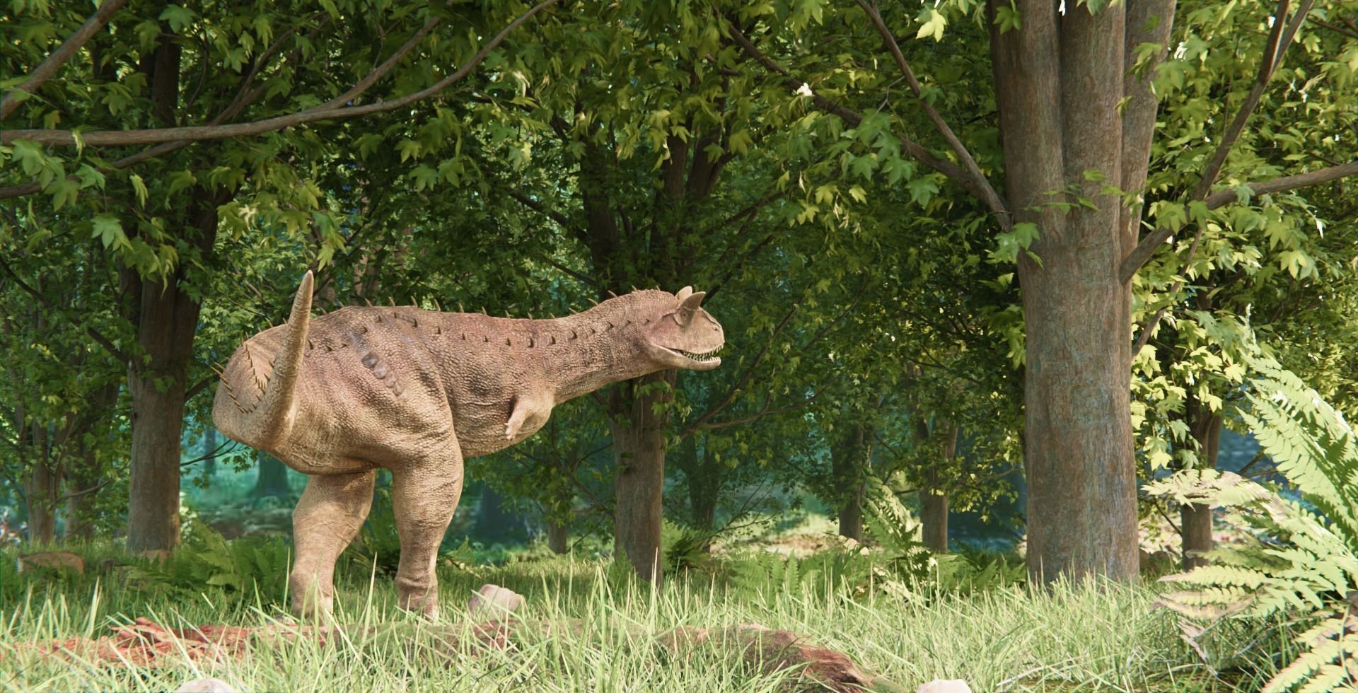 Monster Carnotaurus - Prehistoric Dinosaur Low-poly 3D model_28