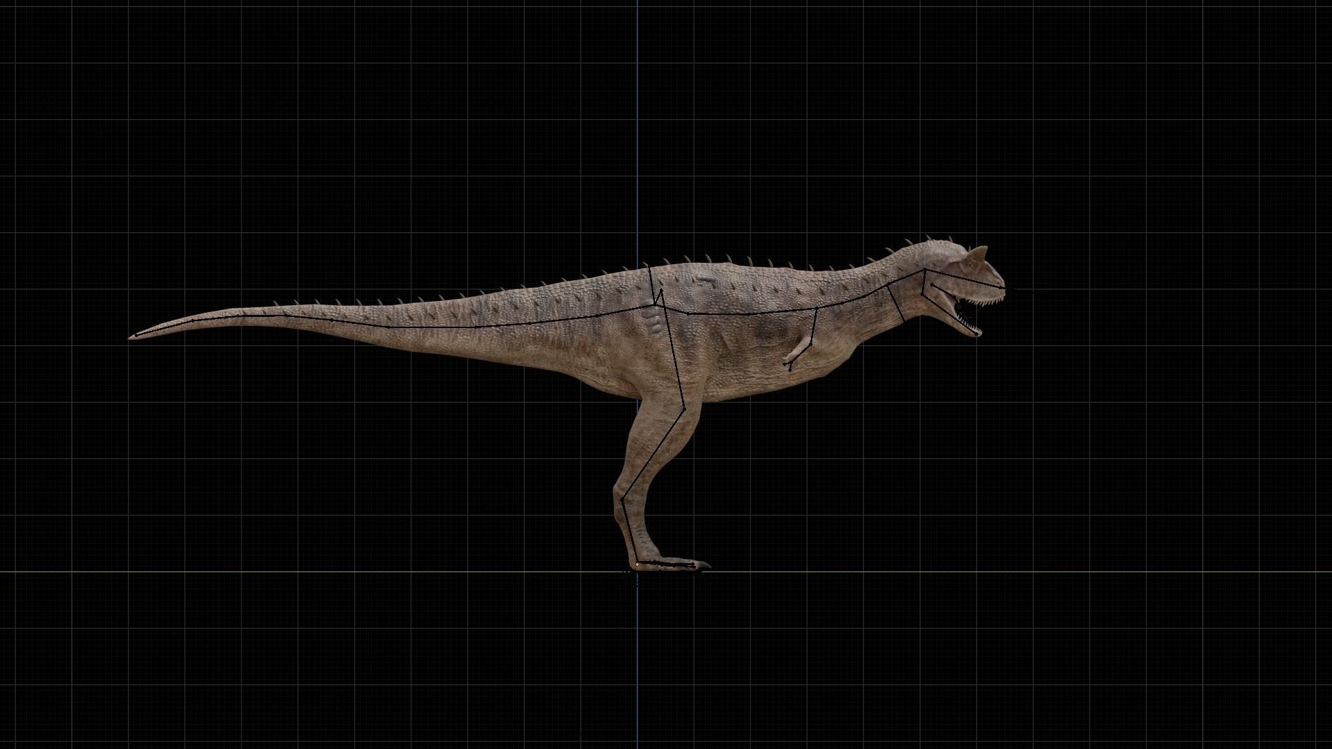 Monster Carnotaurus - Prehistoric Dinosaur Low-poly 3D model_20