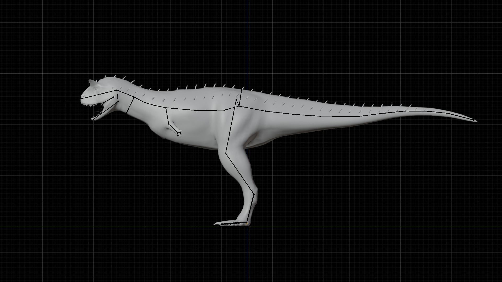 Monster Carnotaurus - Prehistoric Dinosaur Low-poly 3D model_16