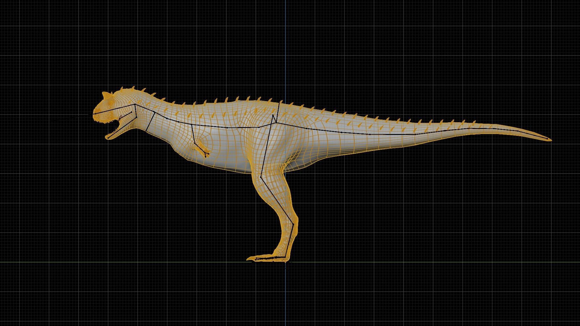 Monster Carnotaurus - Prehistoric Dinosaur Low-poly 3D model_17