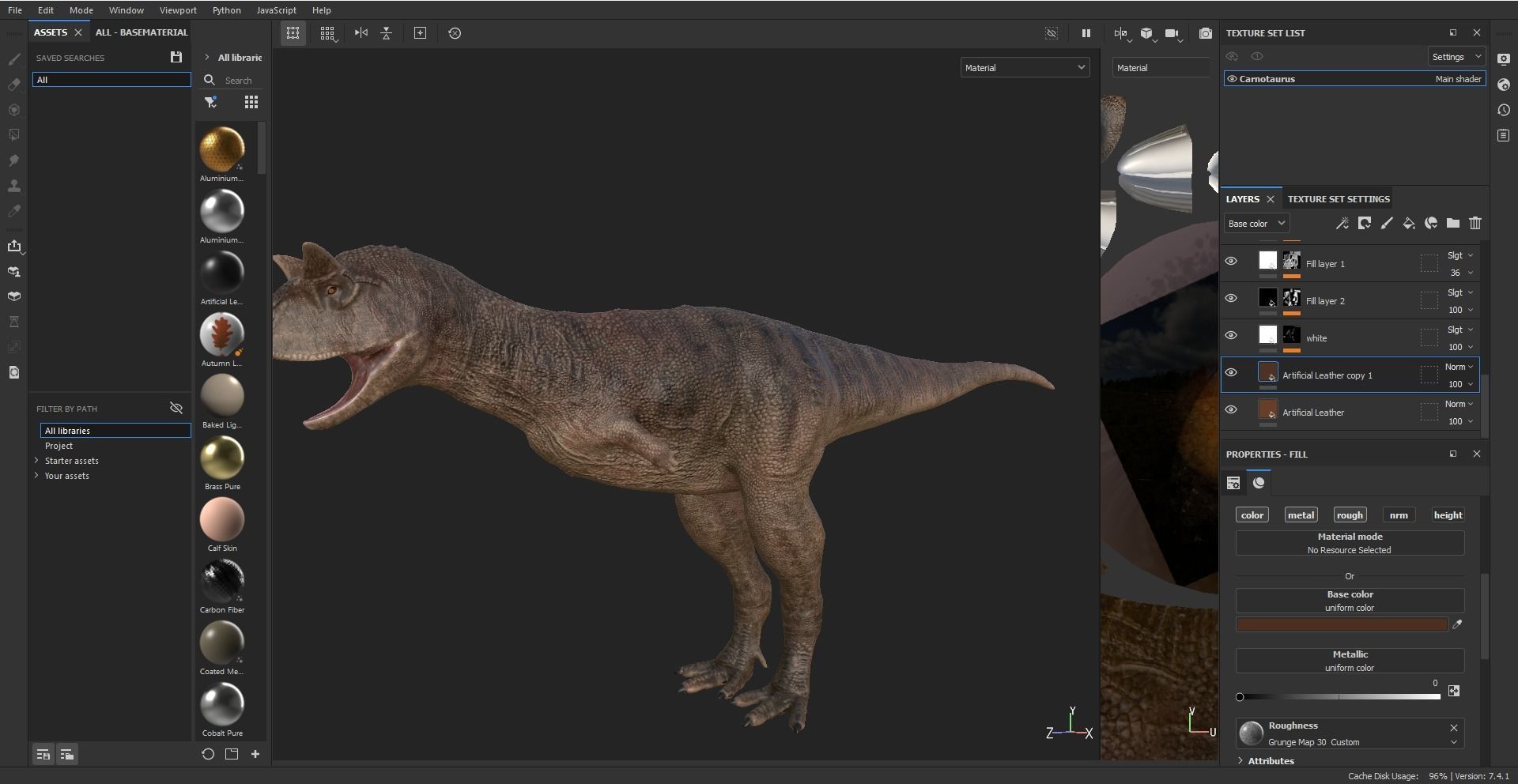 Monster Carnotaurus - Prehistoric Dinosaur Low-poly 3D model_18