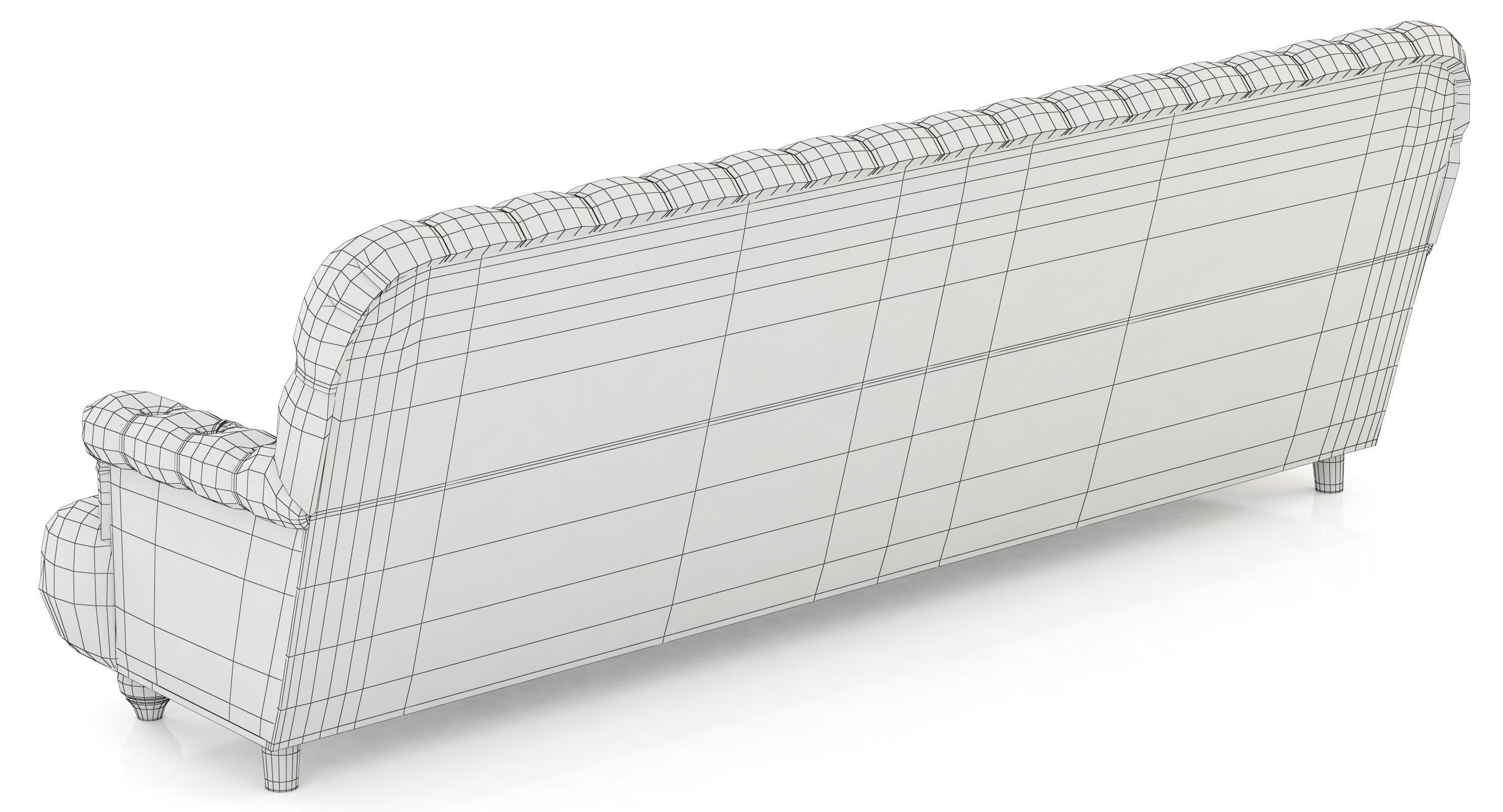 Restoration Hardware 1860 Napoleonic Tufted Upholstered Sofa 3D model_9