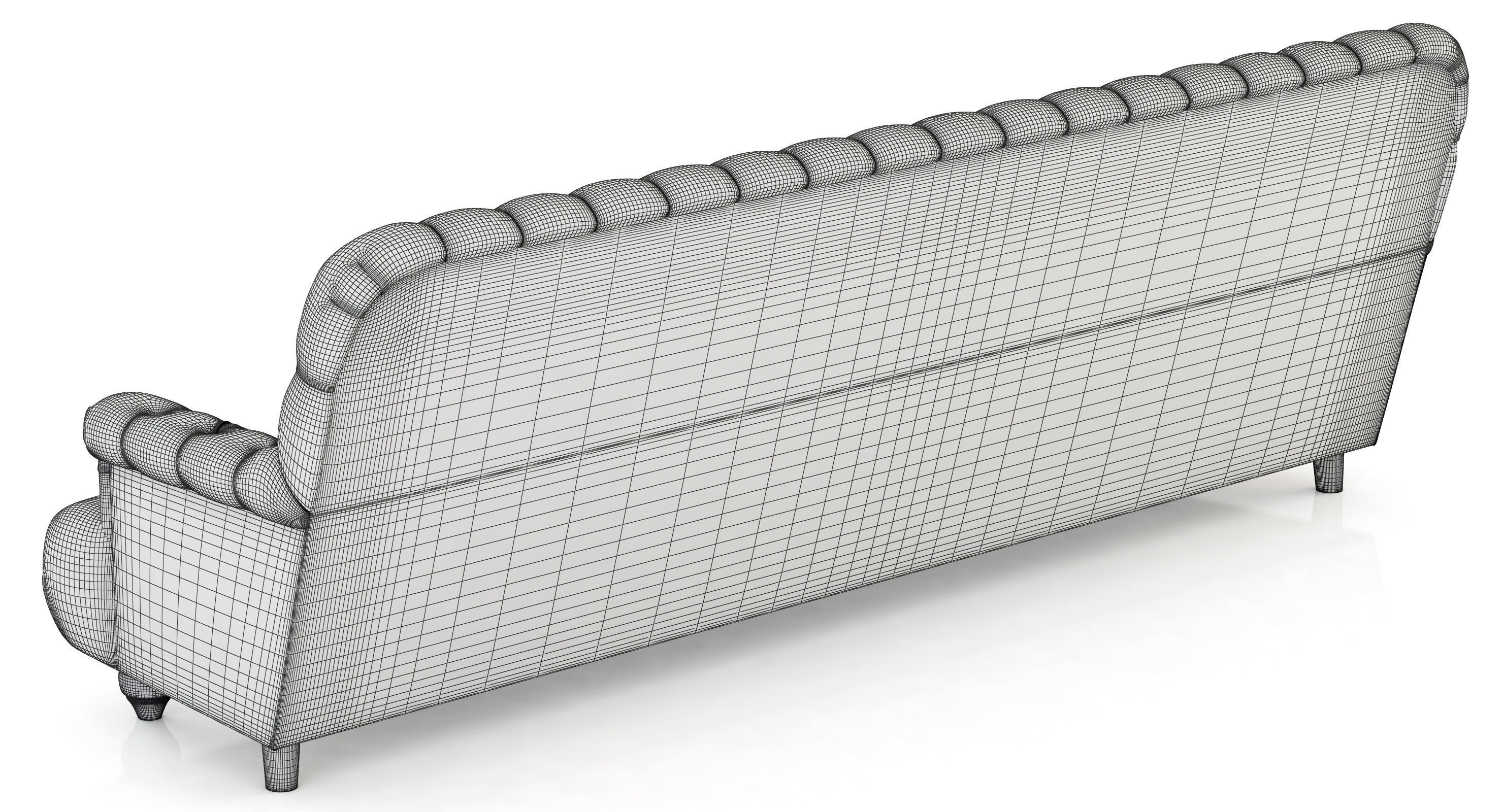 Restoration Hardware 1860 Napoleonic Tufted Upholstered Sofa 3D model_10