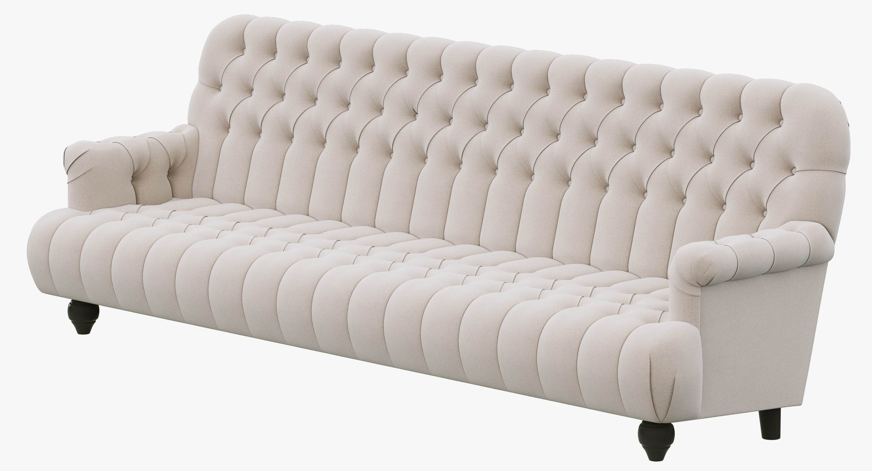 Restoration Hardware 1860 Napoleonic Tufted Upholstered Sofa 3D model_6