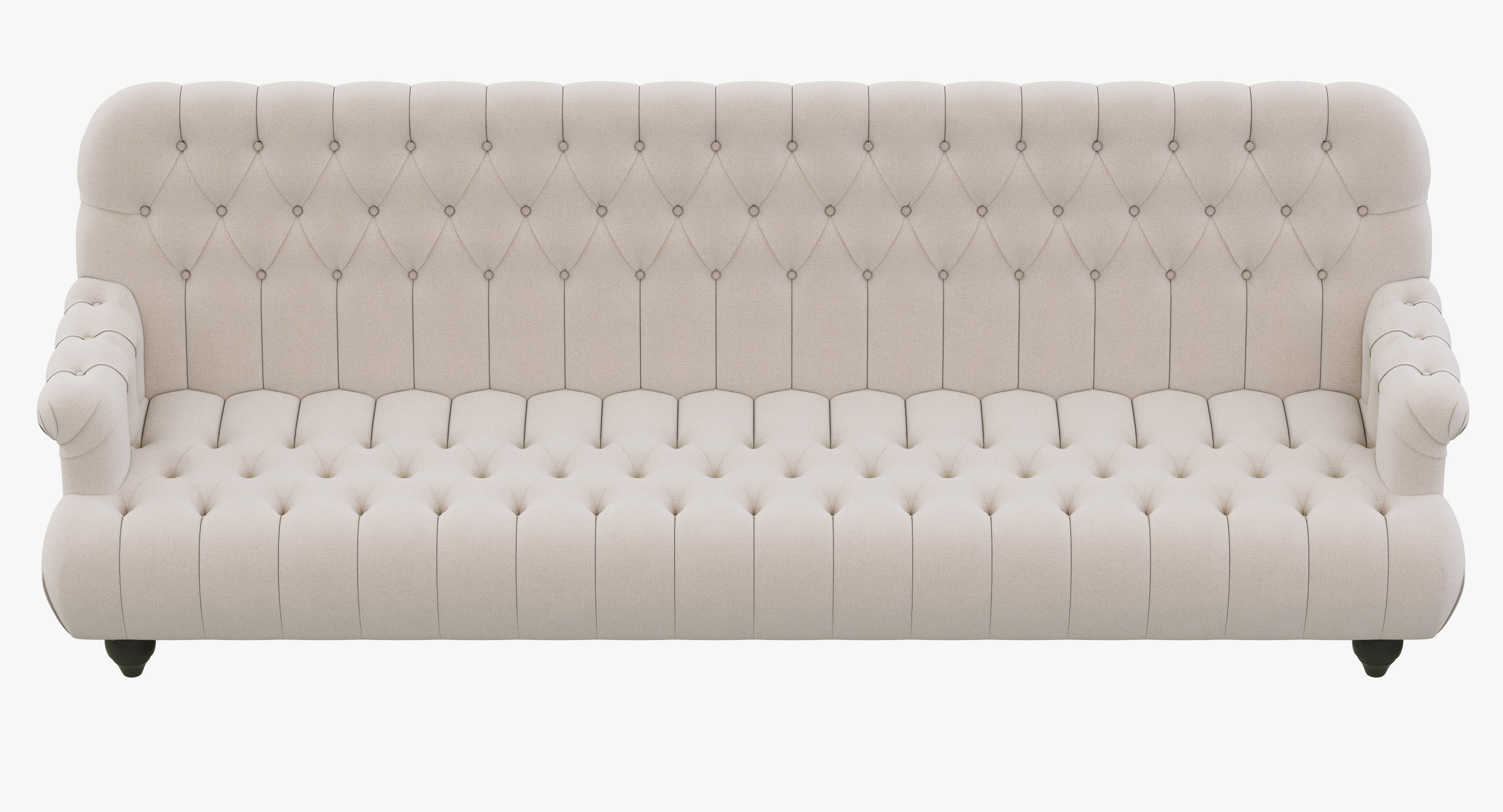 Restoration Hardware 1860 Napoleonic Tufted Upholstered Sofa 3D model_5
