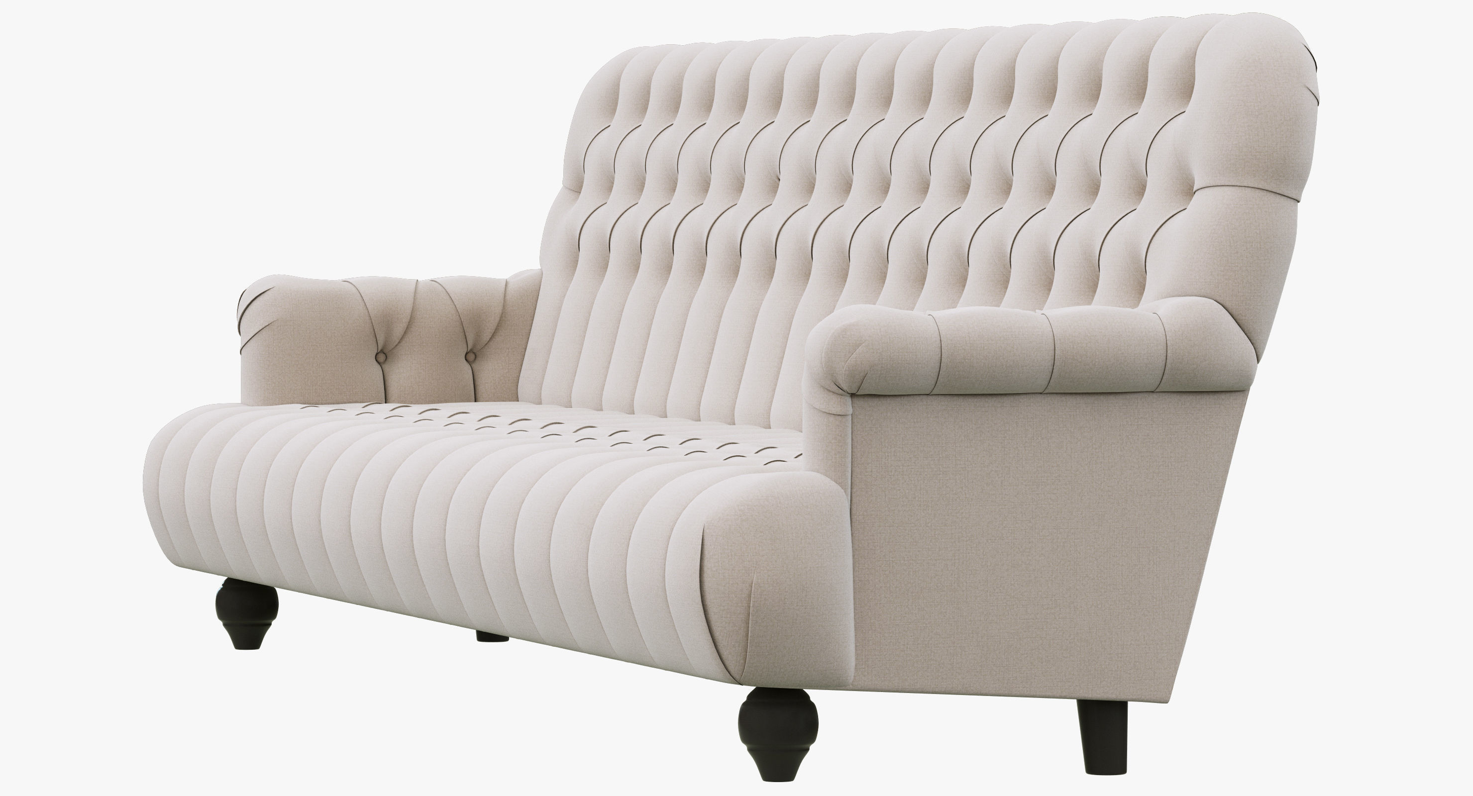 Restoration Hardware 1860 Napoleonic Tufted Upholstered Sofa 3D model_1