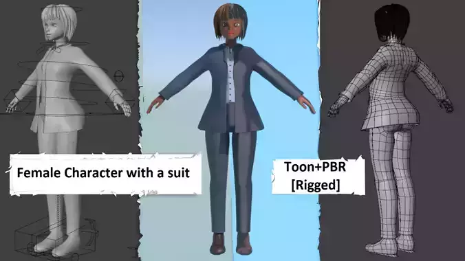 Female Character with a suit