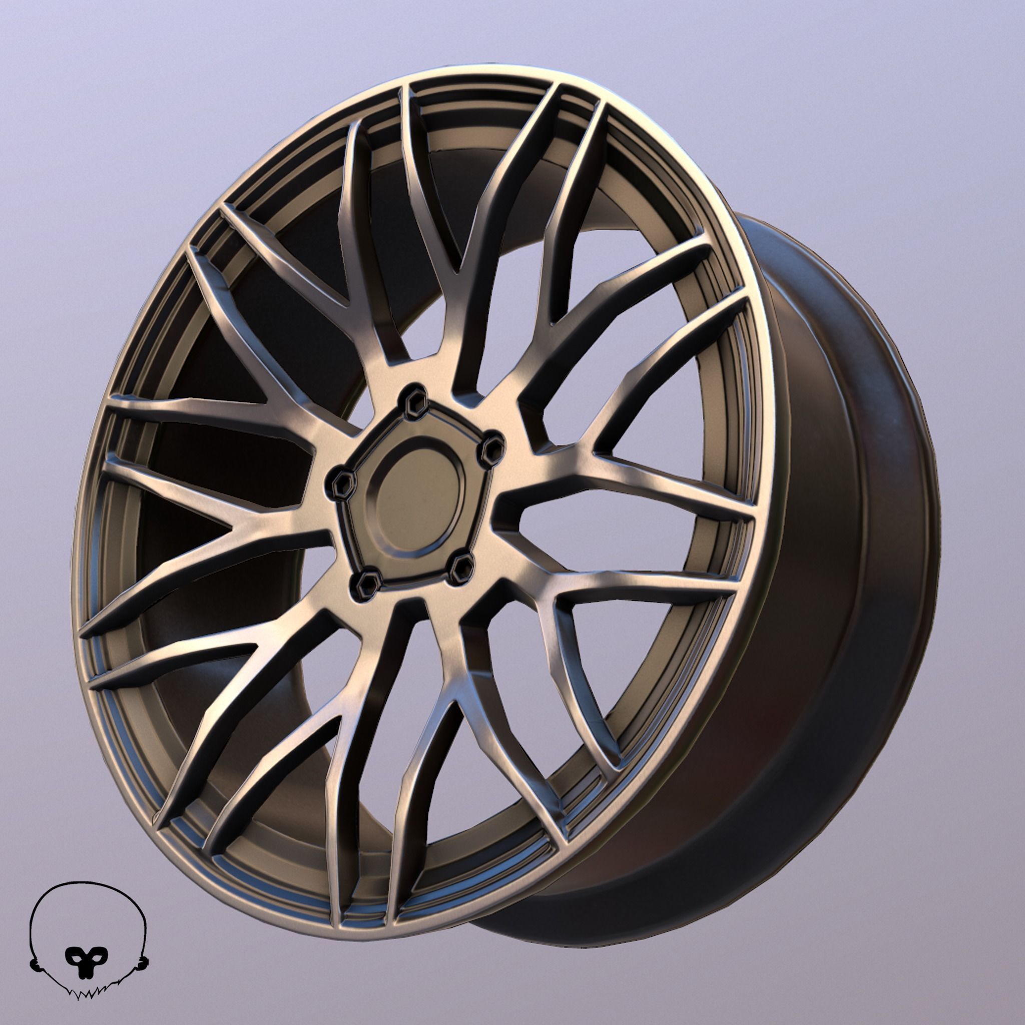 Sport Car Rim 7 Game-Ready 3D Model Low-poly 3D model_13