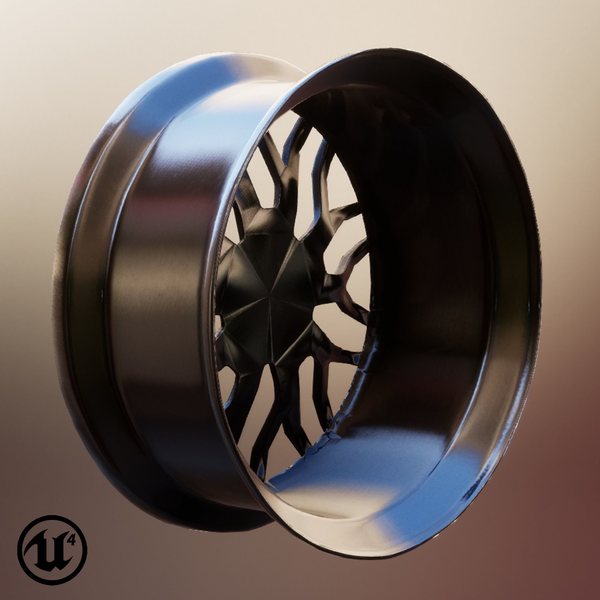 Sport Car Rim 7 Game-Ready 3D Model Low-poly 3D model_19