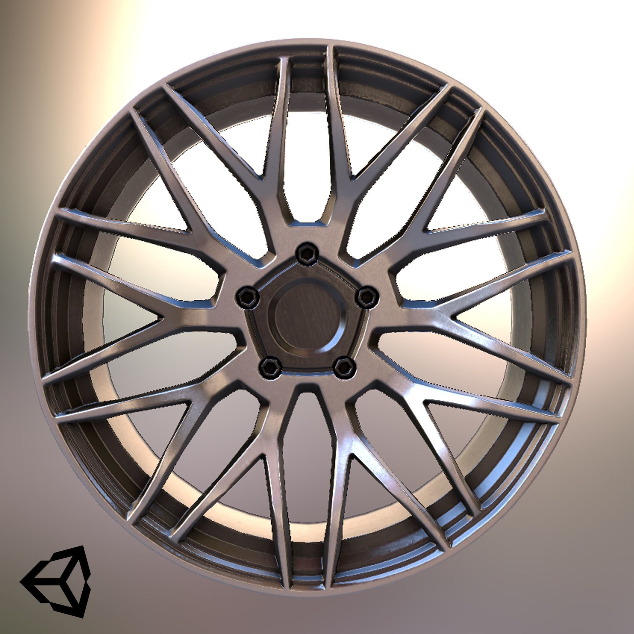 Sport Car Rim 7 Game-Ready 3D Model Low-poly 3D model_22