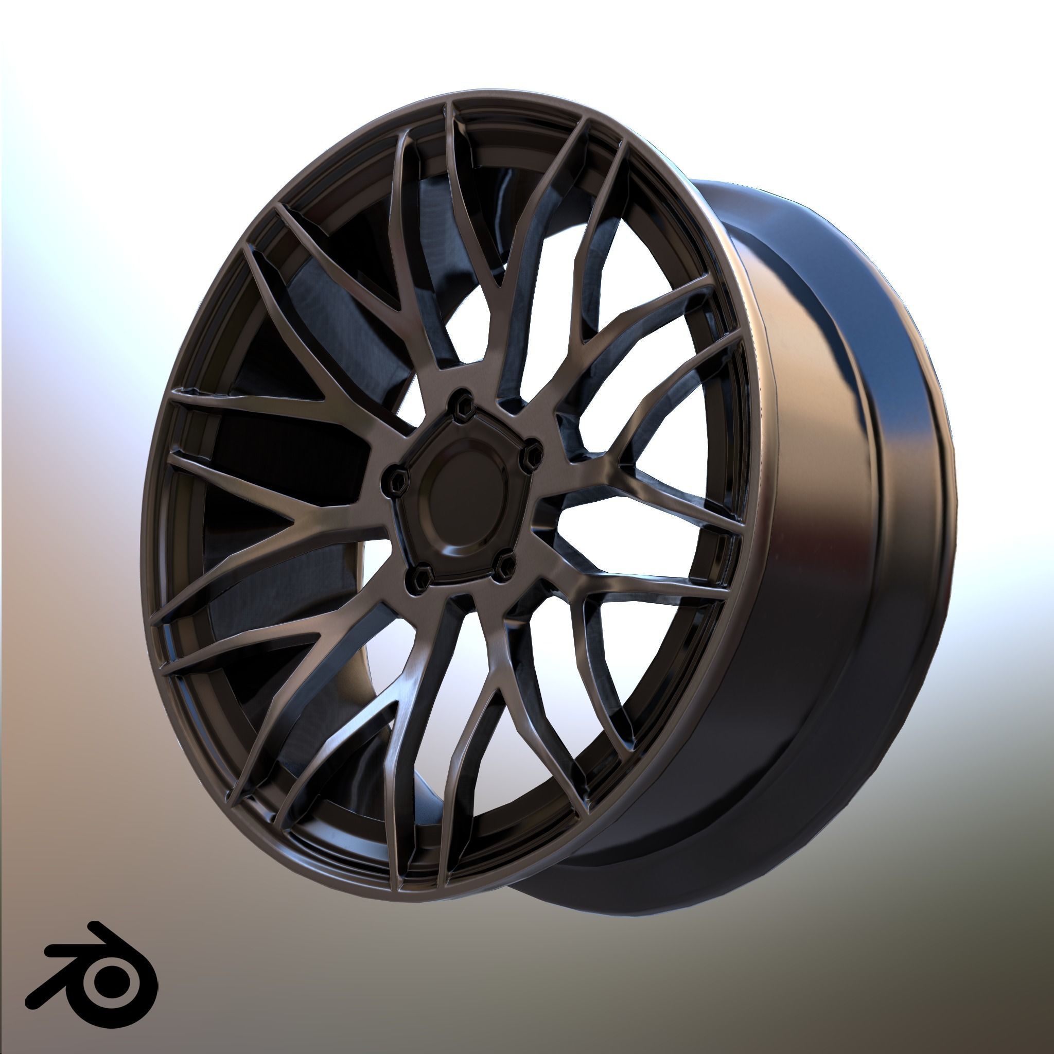 Sport Car Rim 7 Game-Ready 3D Model Low-poly 3D model_4