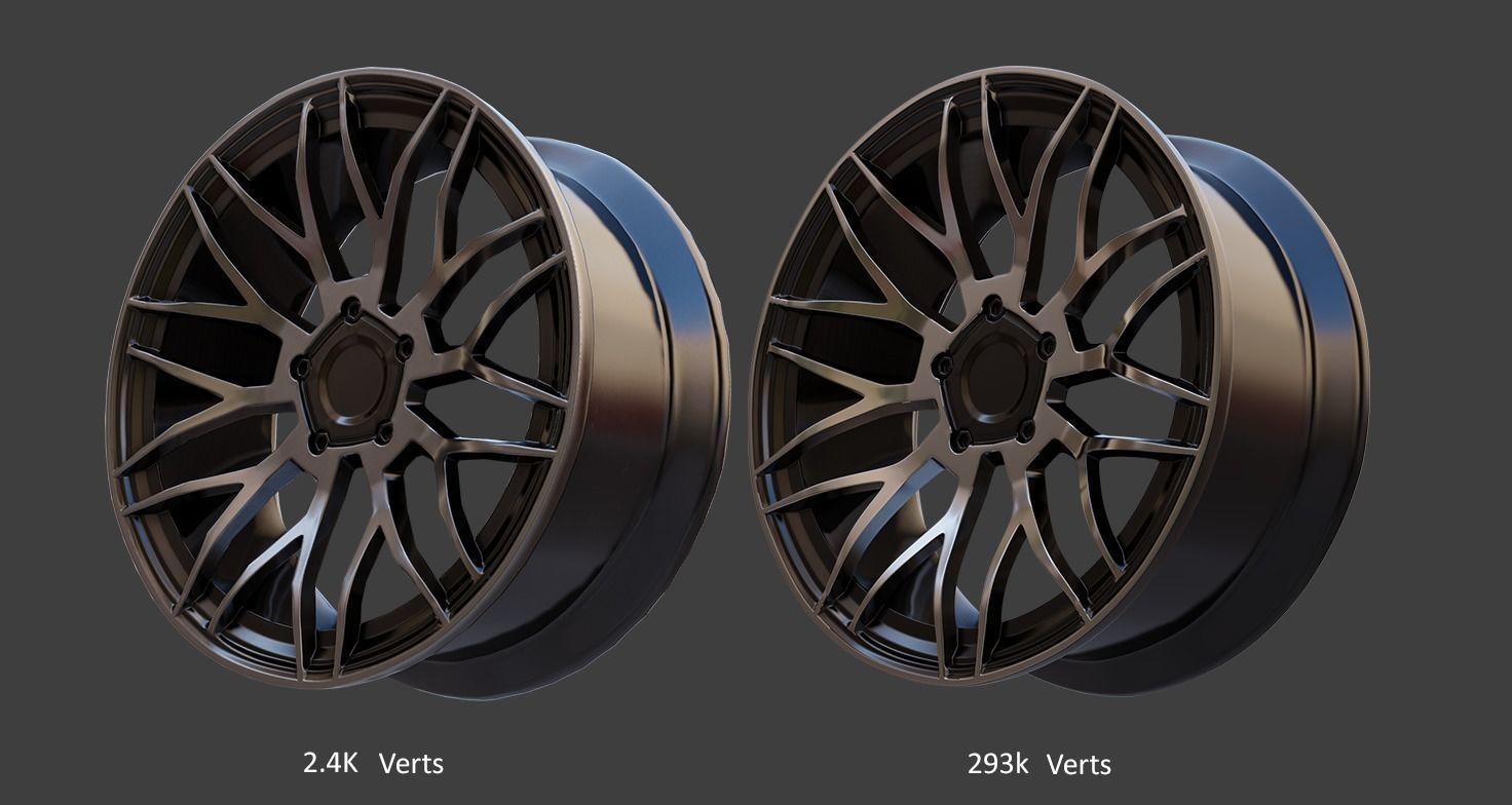 Sport Car Rim 7 Game-Ready 3D Model Low-poly 3D model_11