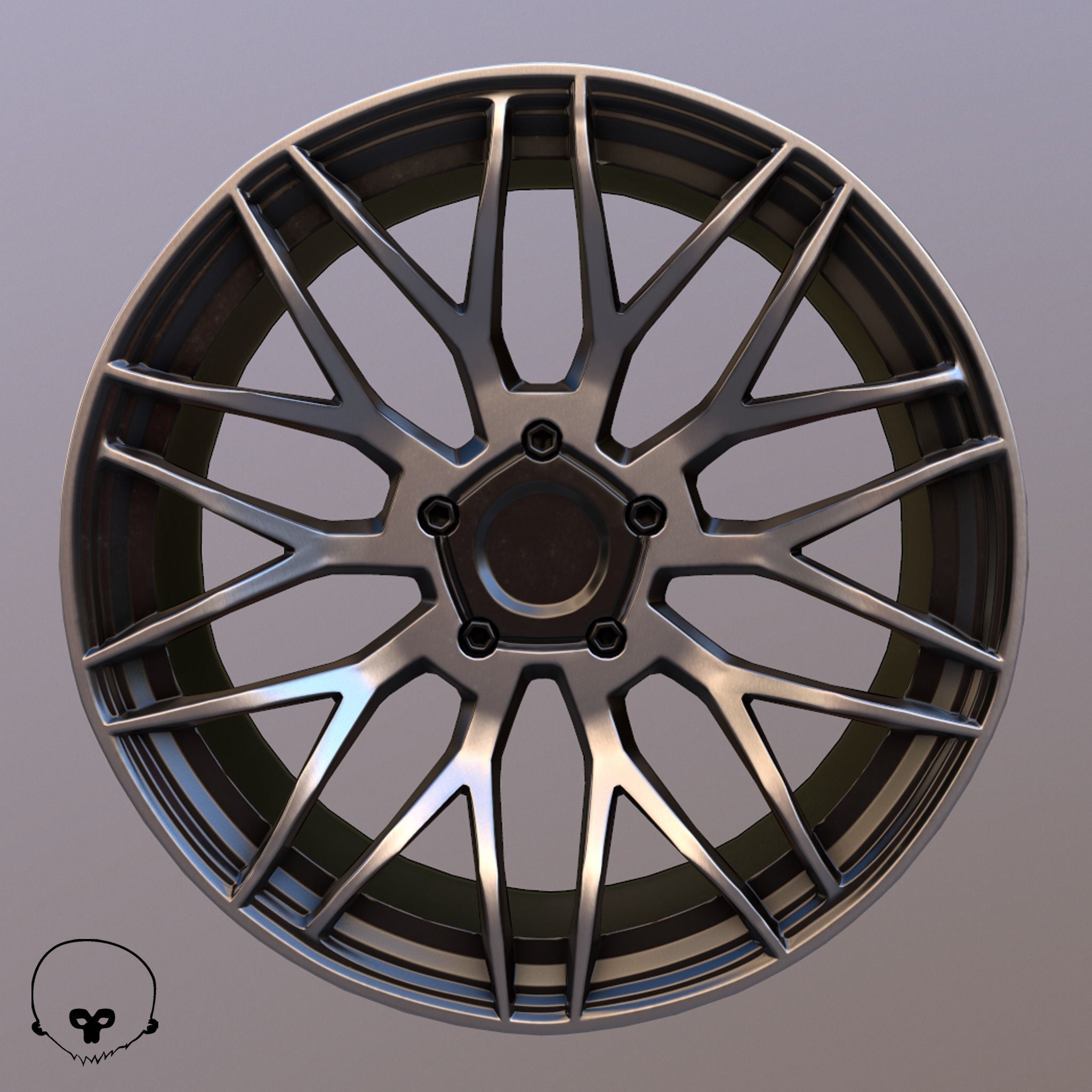 Sport Car Rim 7 Game-Ready 3D Model Low-poly 3D model_14