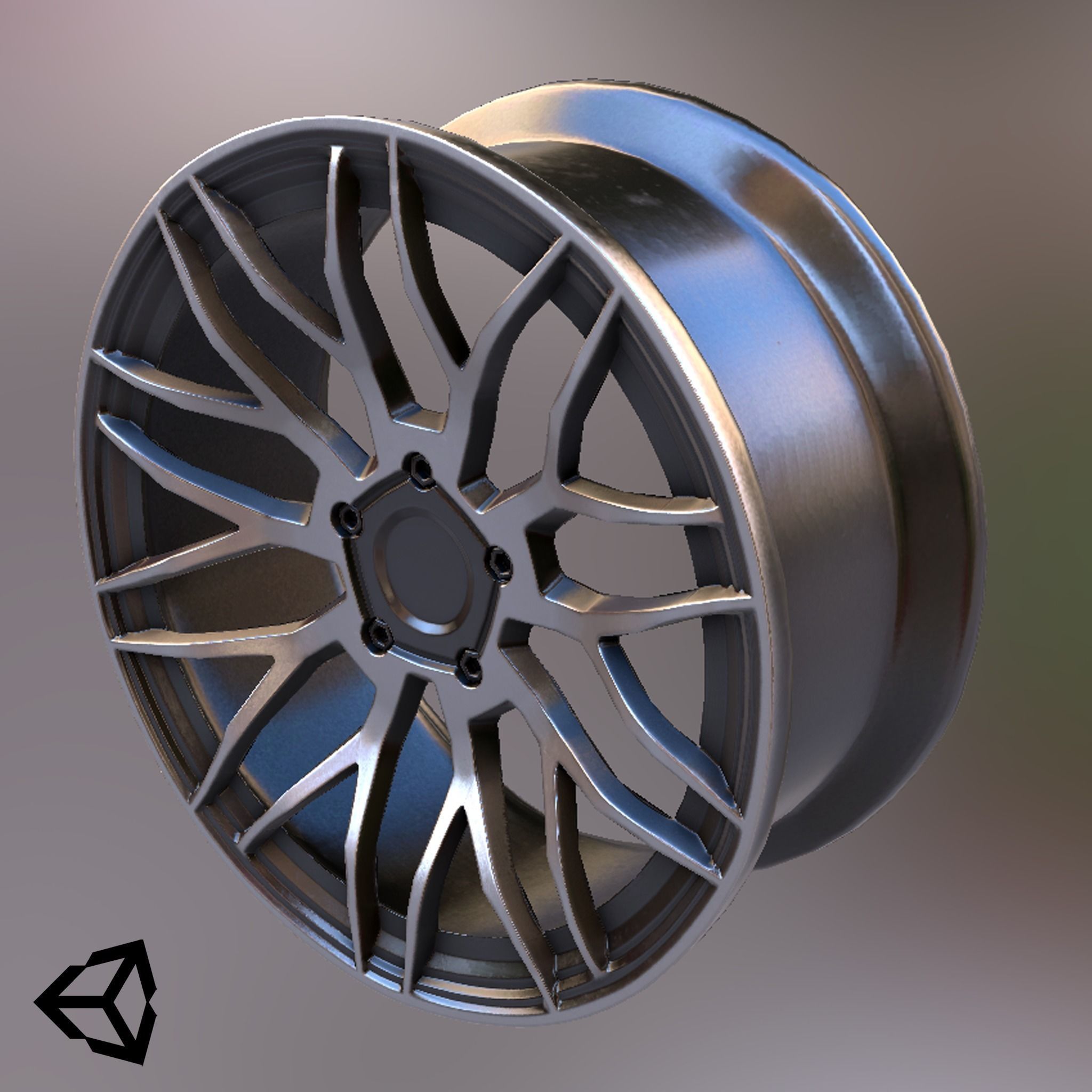 Sport Car Rim 7 Game-Ready 3D Model Low-poly 3D model_20