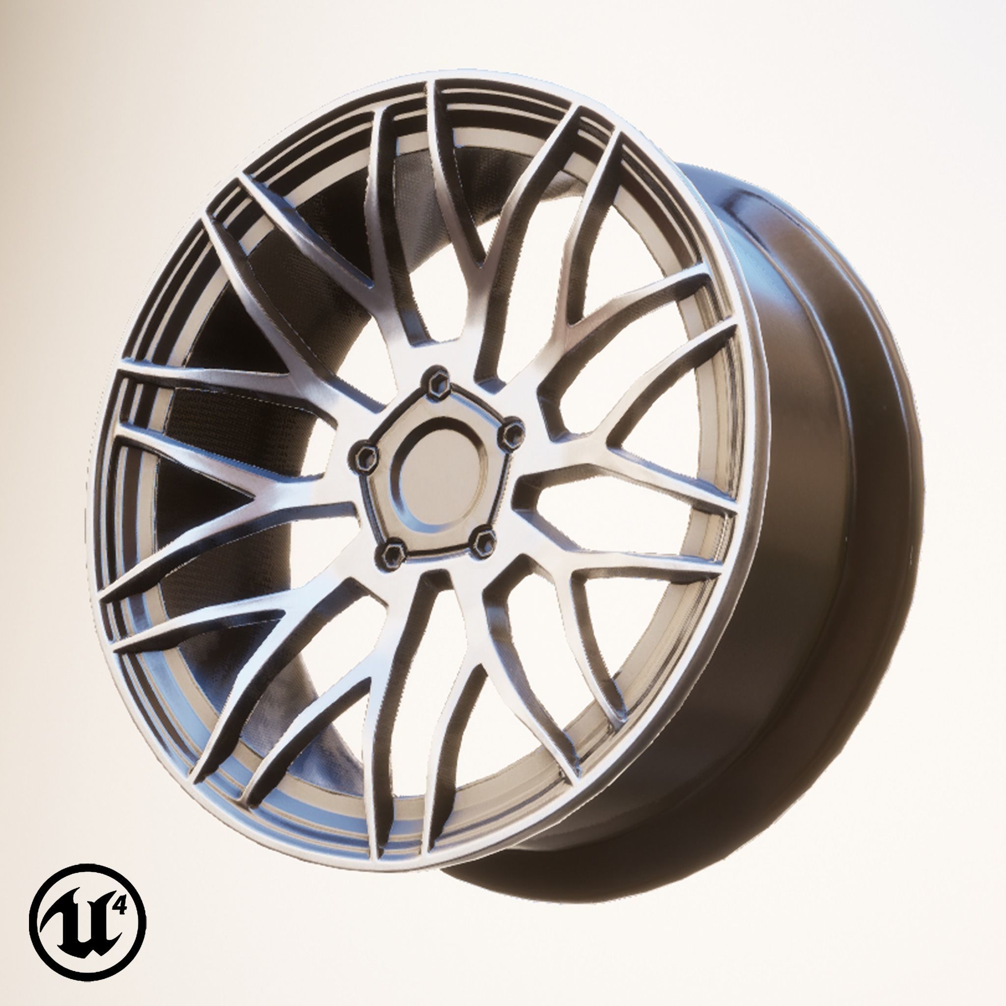 Sport Car Rim 7 Game-Ready 3D Model Low-poly 3D model_17