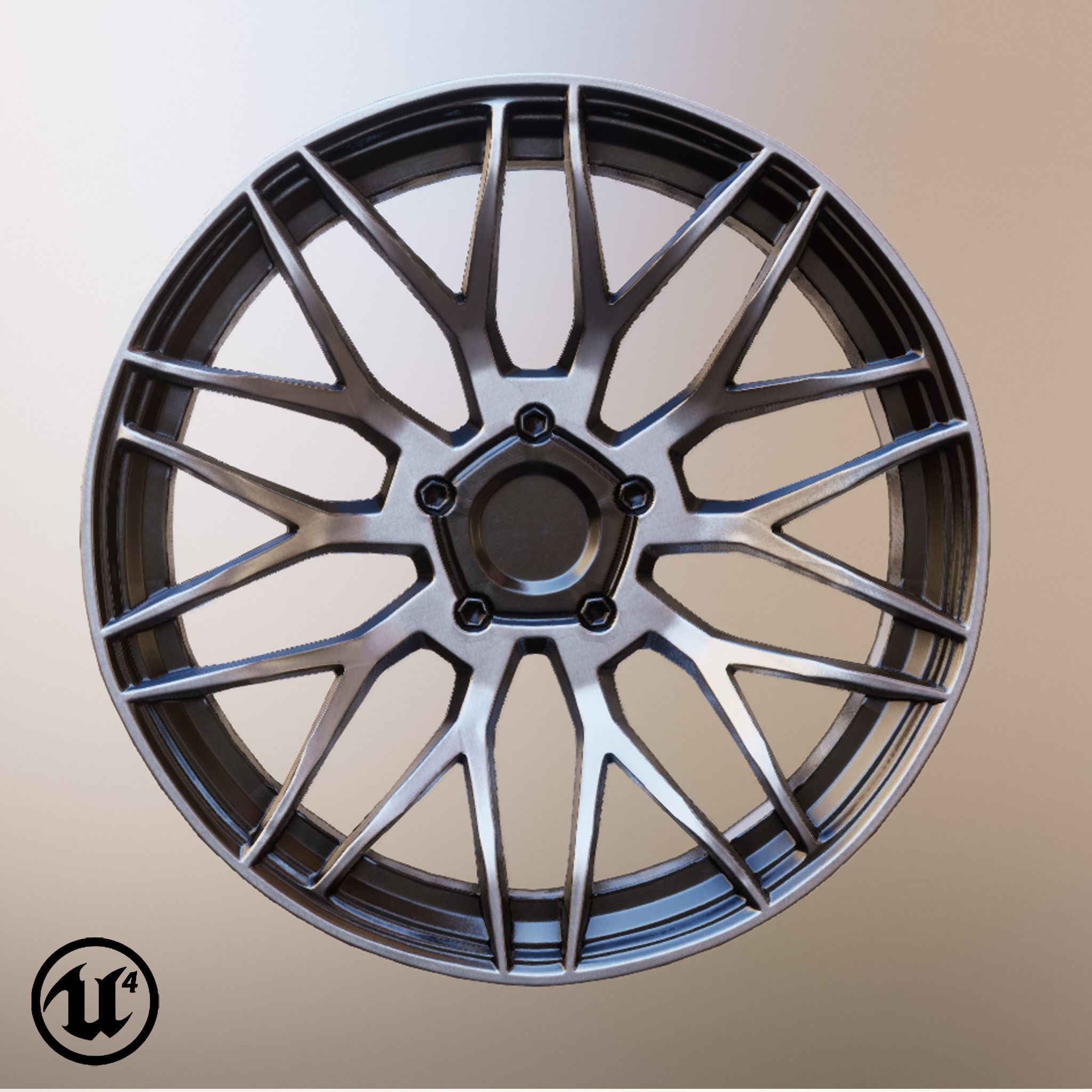 Sport Car Rim 7 Game-Ready 3D Model Low-poly 3D model_18