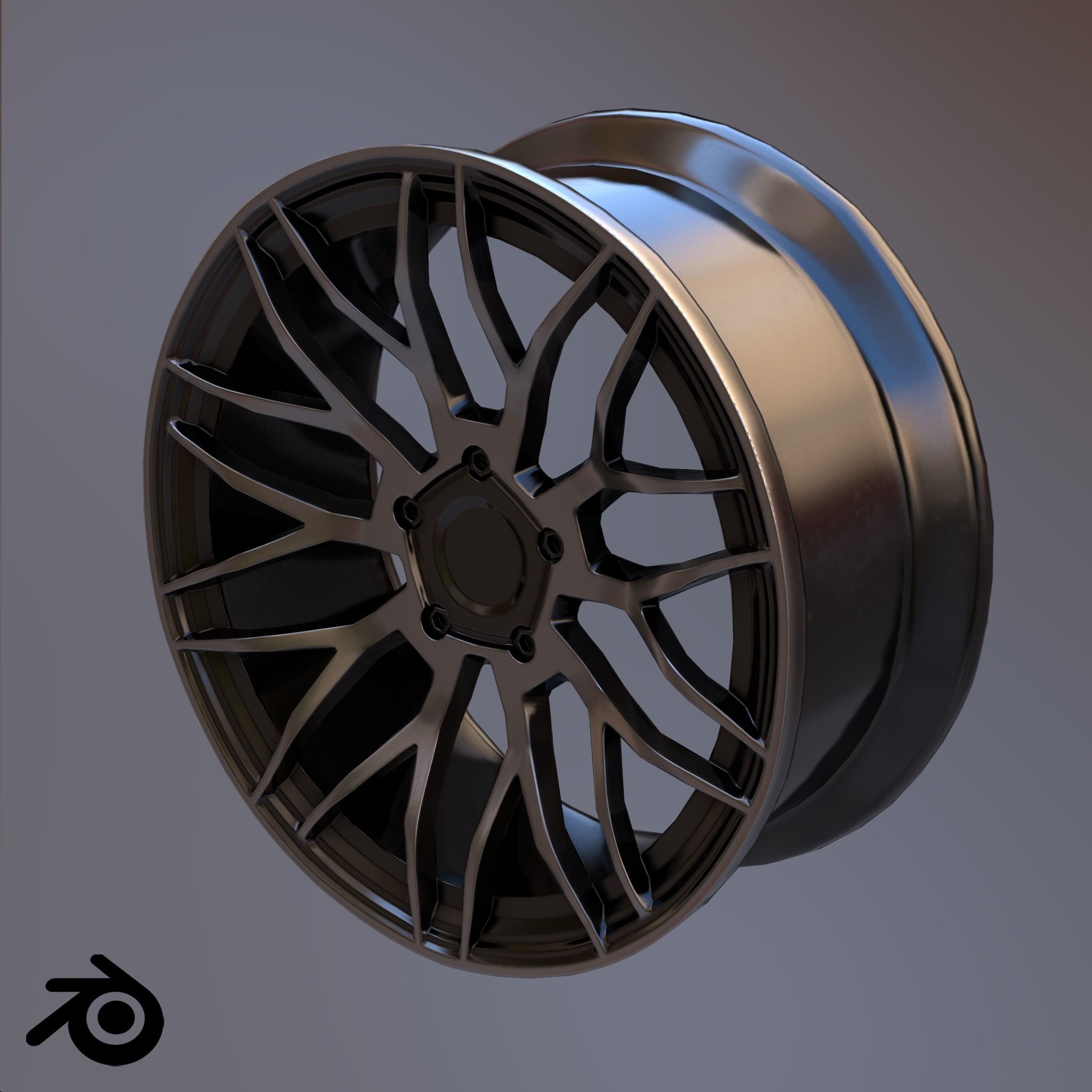 Sport Car Rim 7 Game-Ready 3D Model Low-poly 3D model_3