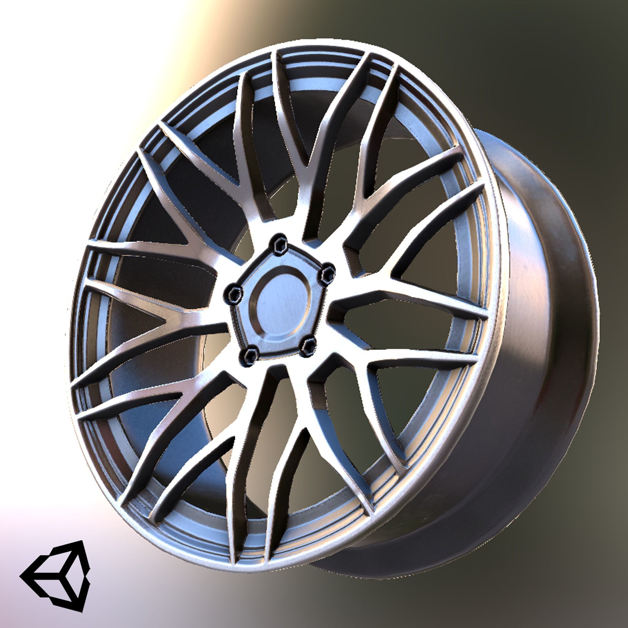 Sport Car Rim 7 Game-Ready 3D Model Low-poly 3D model_21