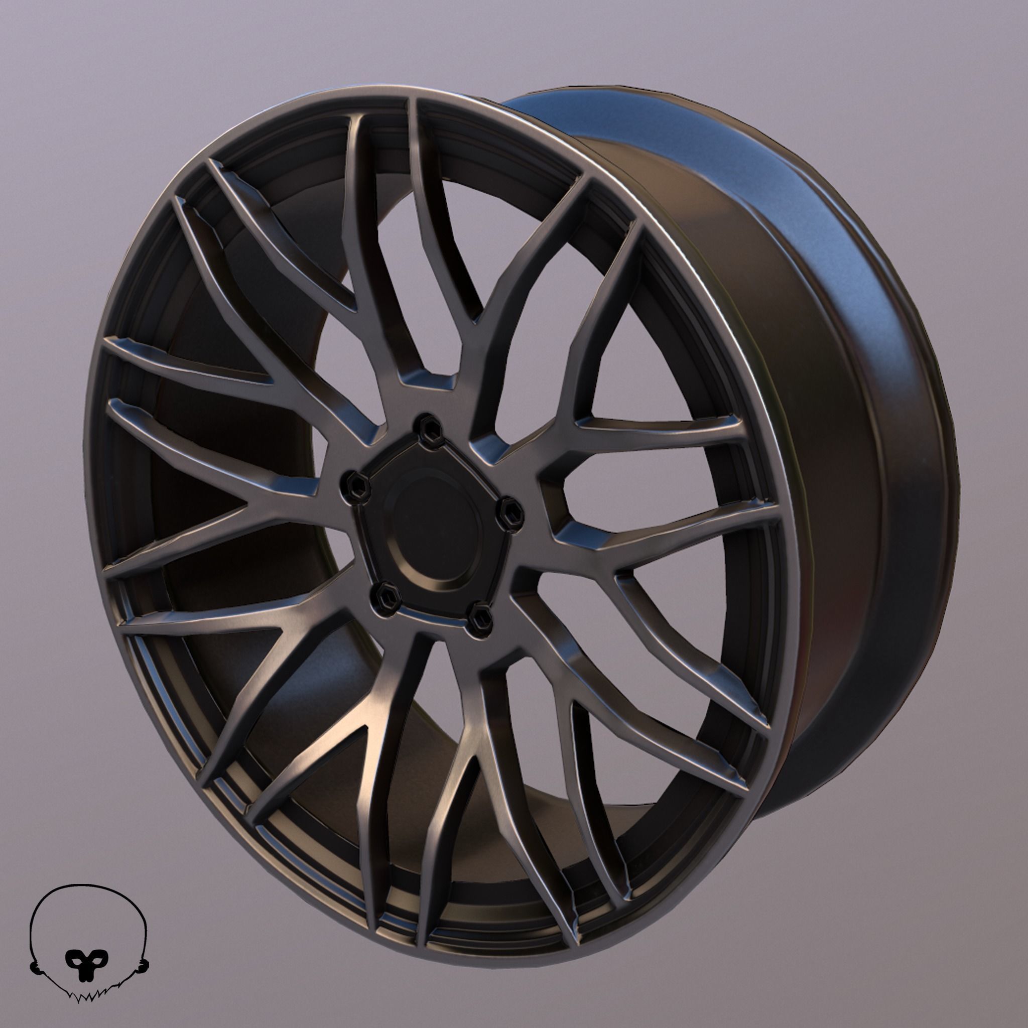 Sport Car Rim 7 Game-Ready 3D Model Low-poly 3D model_12