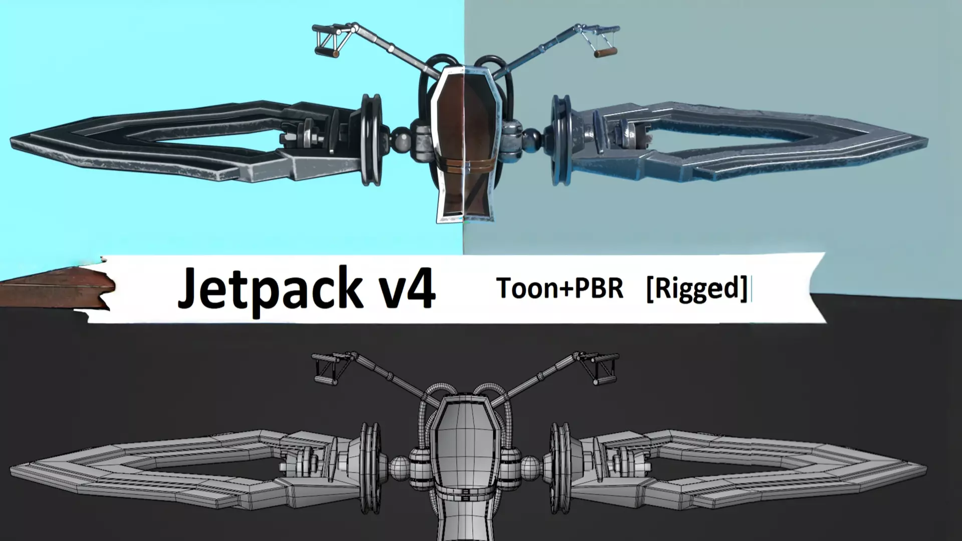 Jetpack v4 Low-poly 3D model
