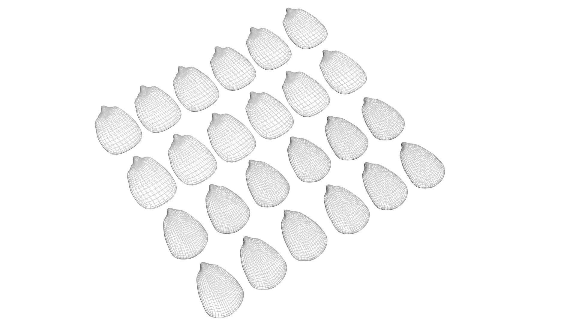 Colored Corn Kernels Set 3D model_15