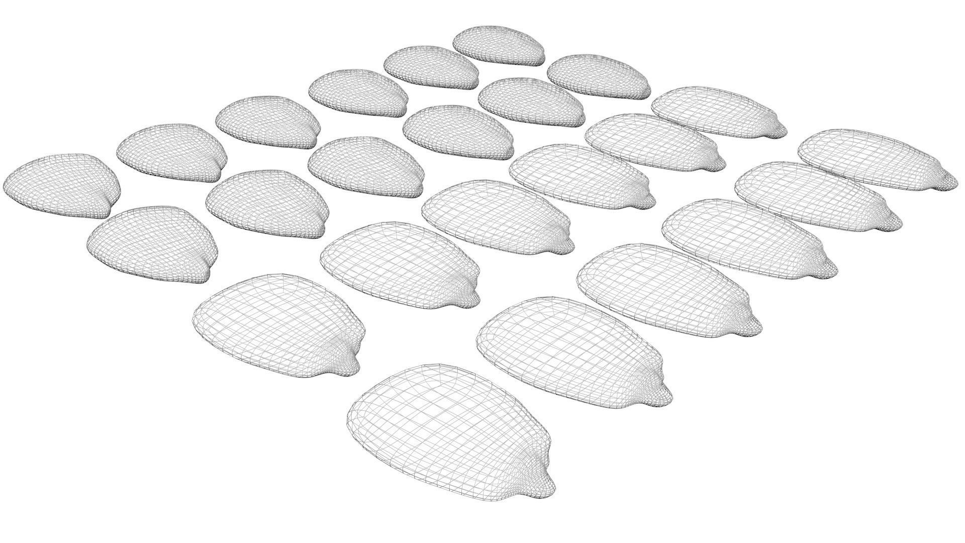 Colored Corn Kernels Set 3D model_13