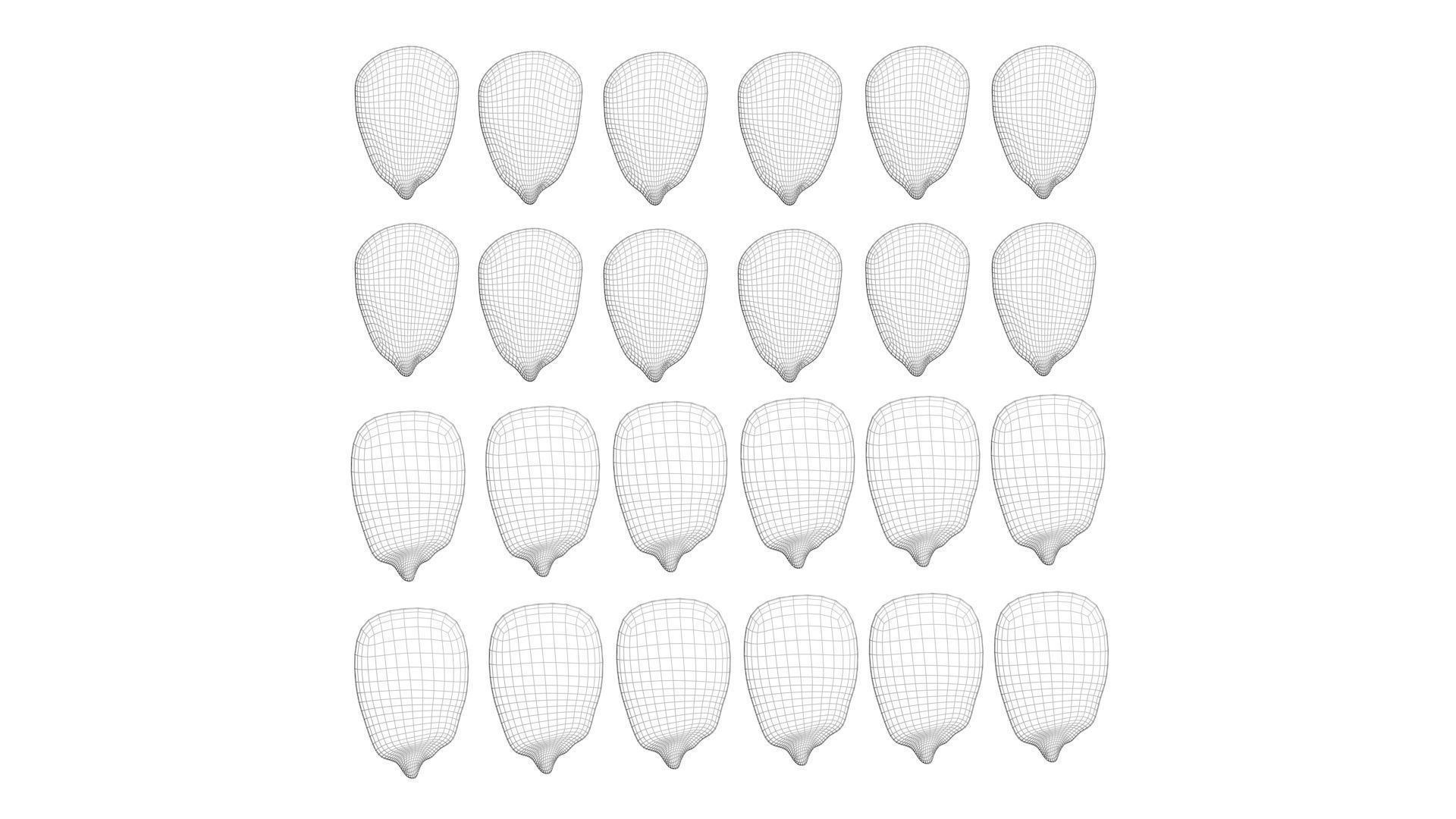 Colored Corn Kernels Set 3D model_18