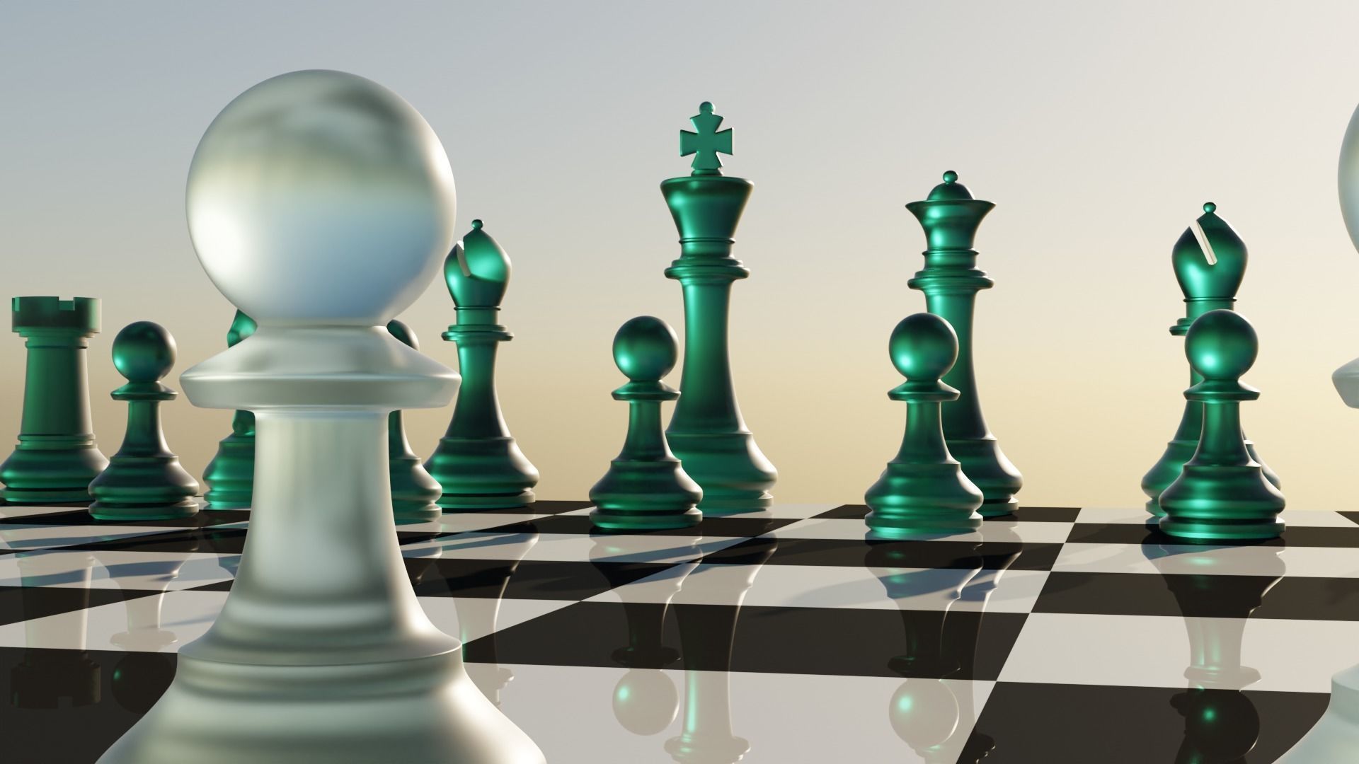 Chess Set 3D model_1