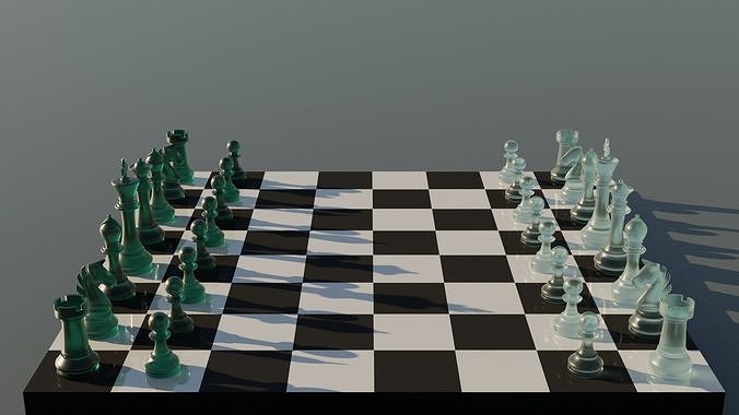 Chess Set 3D model