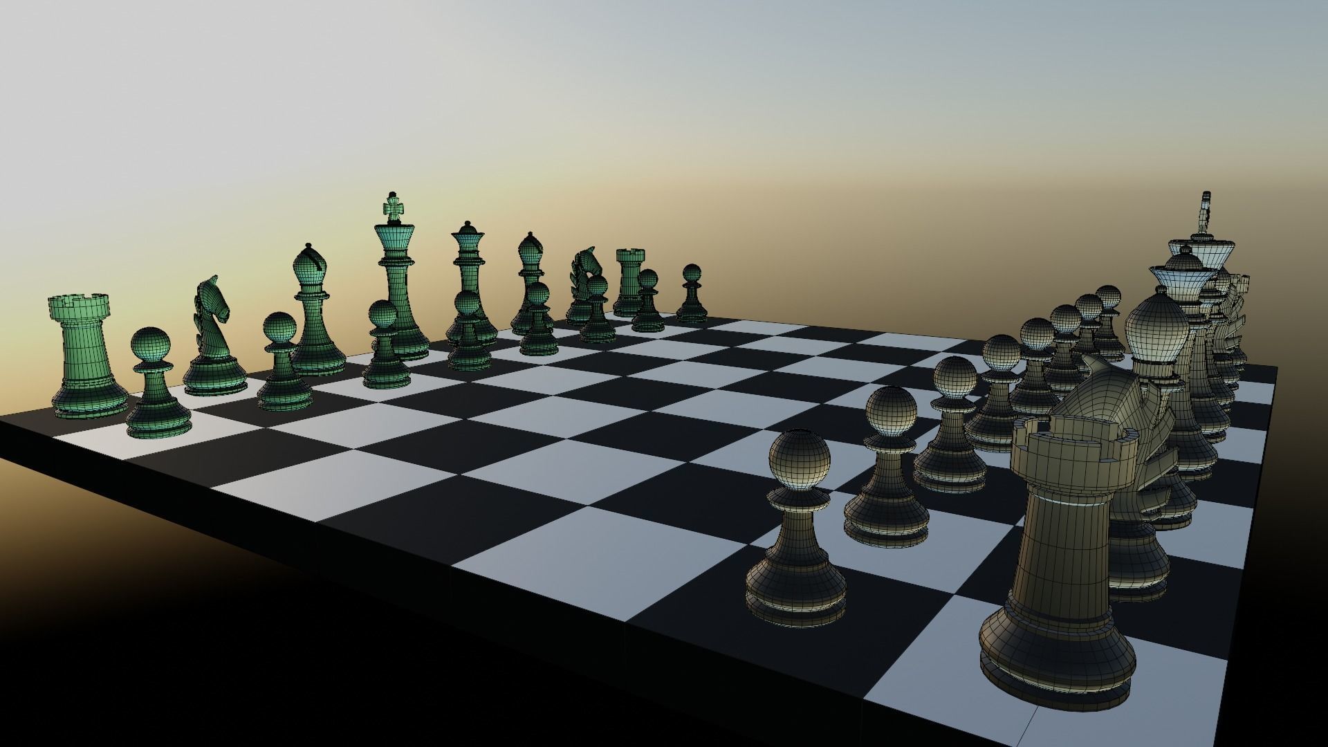 Chess Set 3D model_4