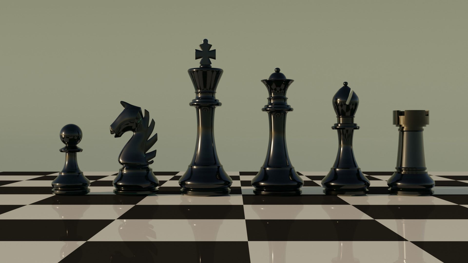 Chess Set 3D model_9