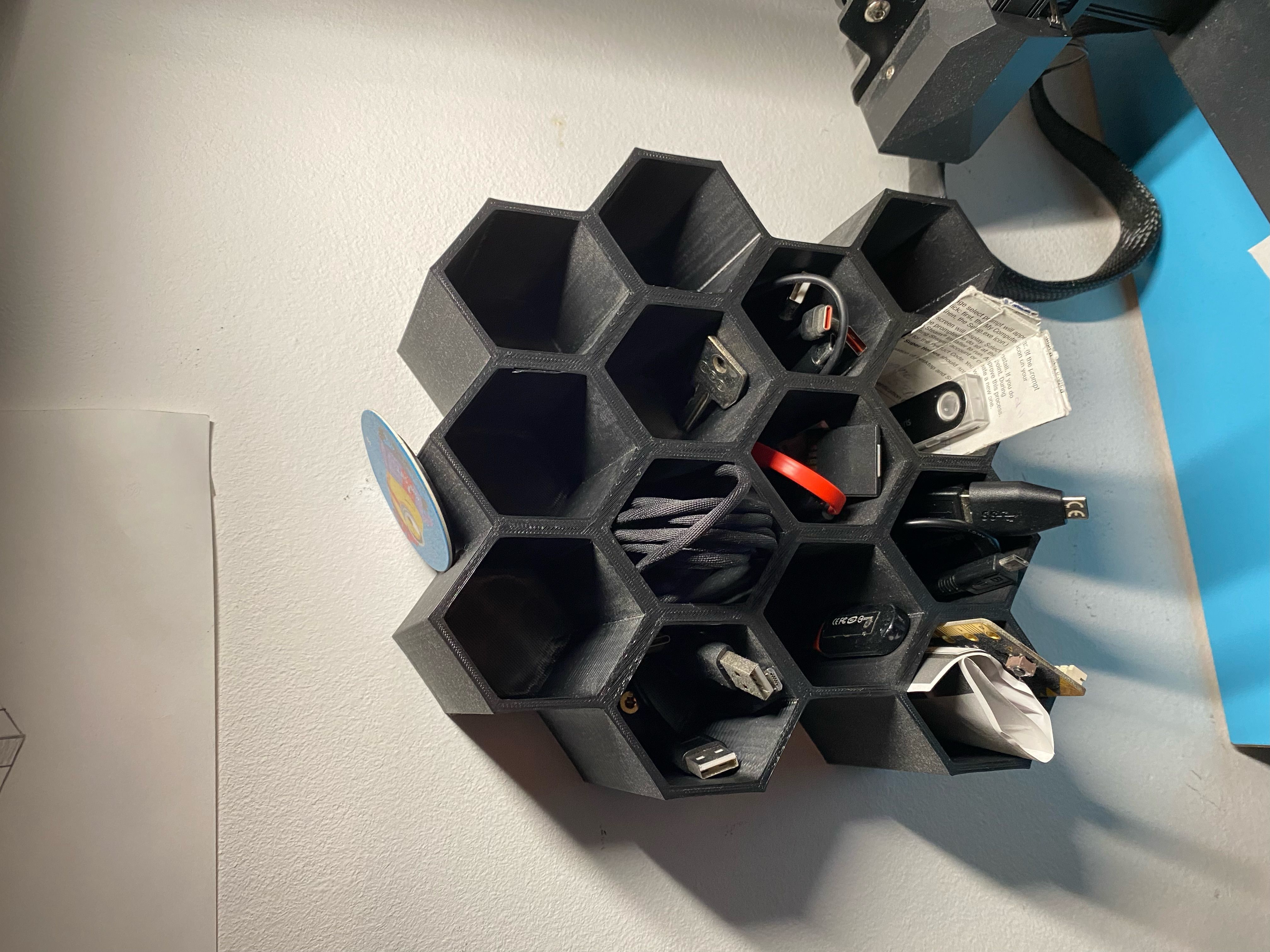 HONEYCOMB SHELF 3D print model_1