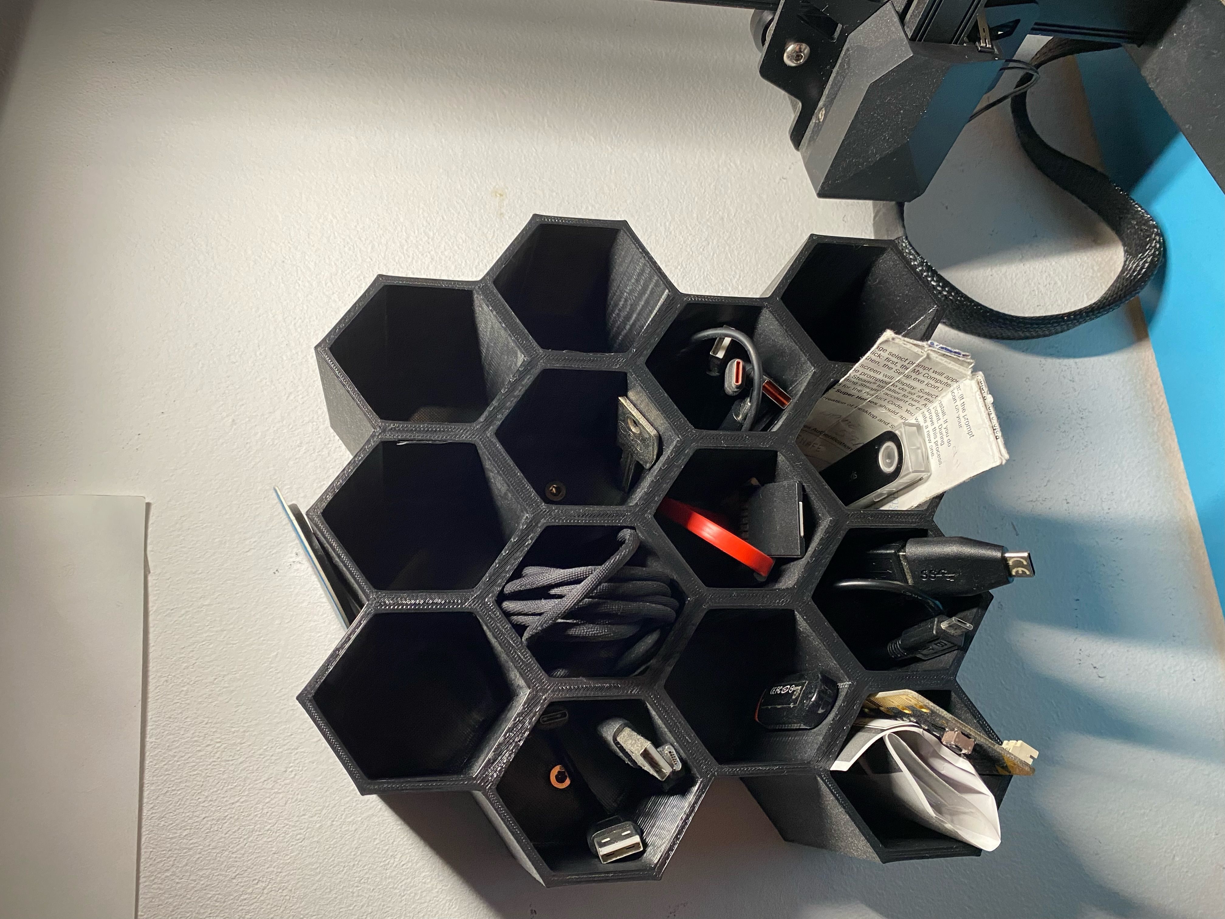 HONEYCOMB SHELF 3D print model_3