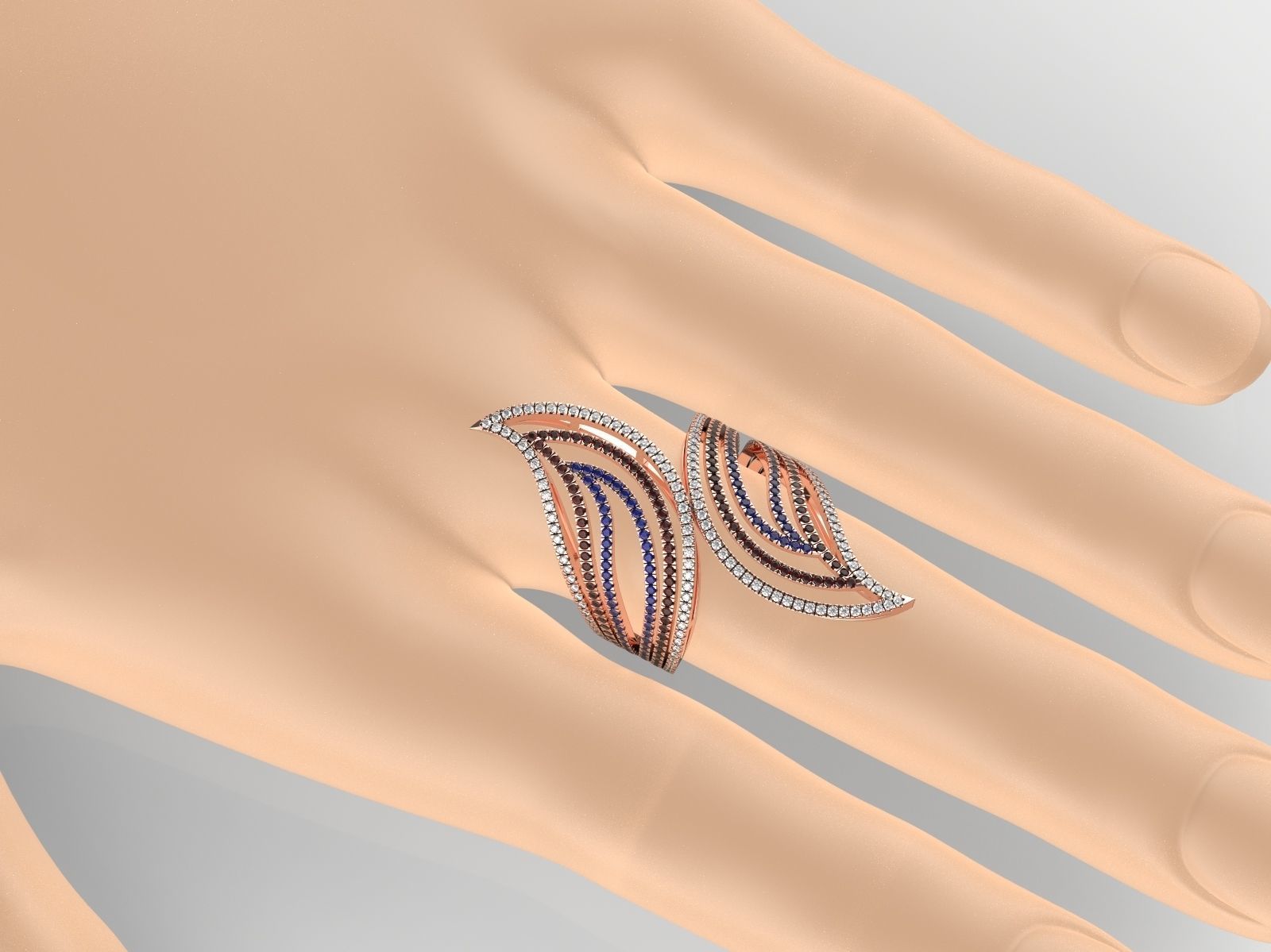 Cocktail Ring KR 08 3D print model_7